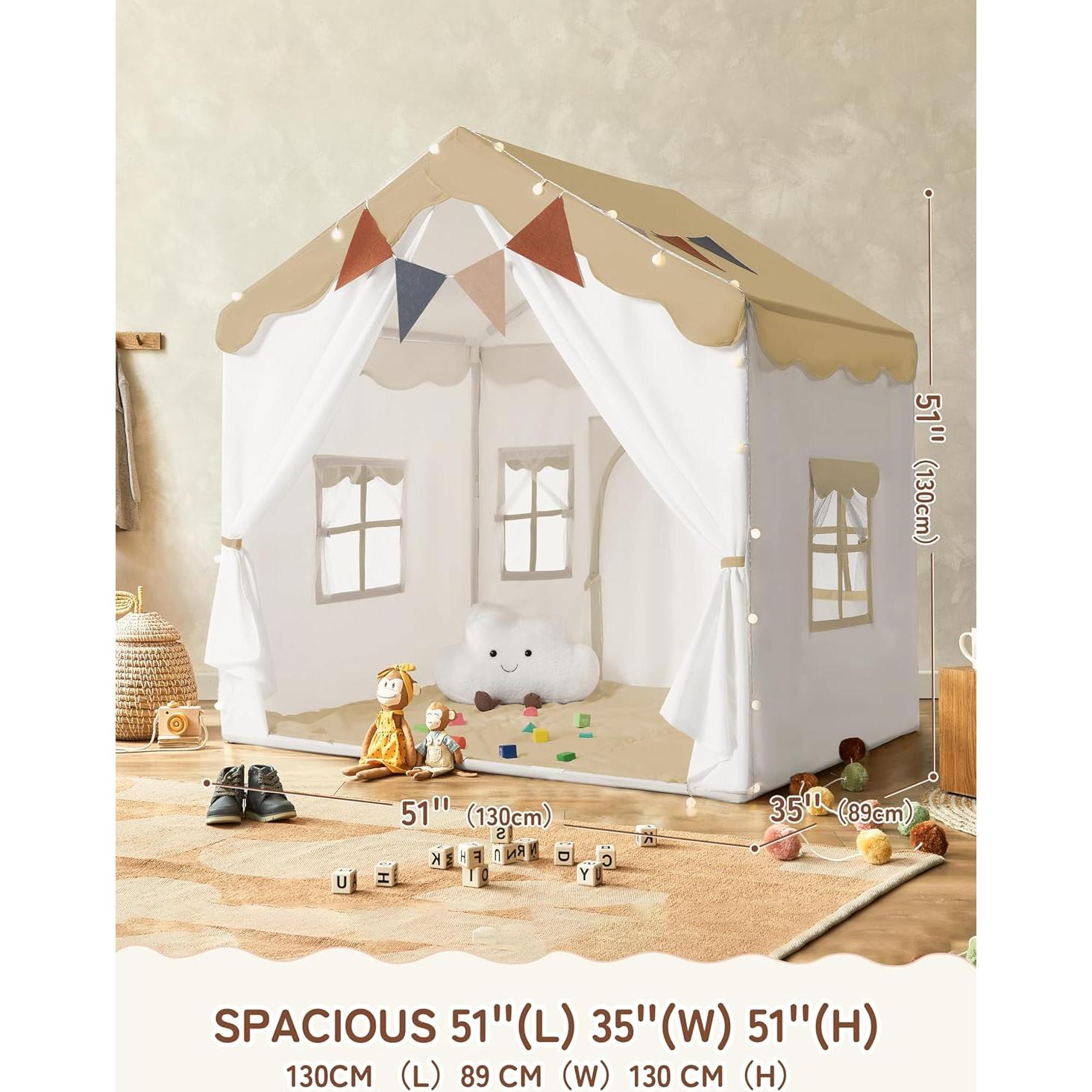 Tienda de Juego para Niños Besrey 2 en 1 con Alfombra 130x90cm