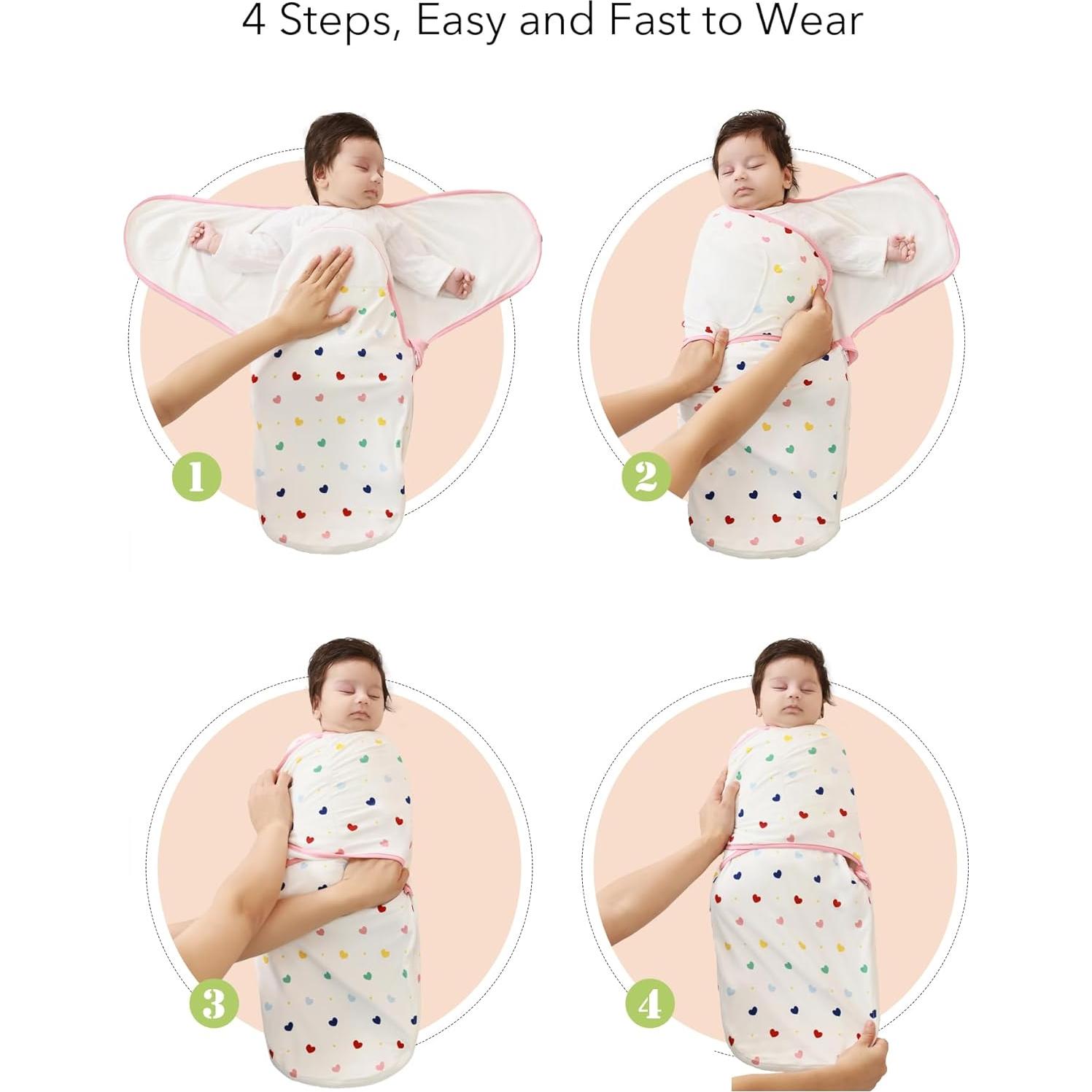 Saco de Sueño Swaddle BambooBud 0-3 Meses Corazón