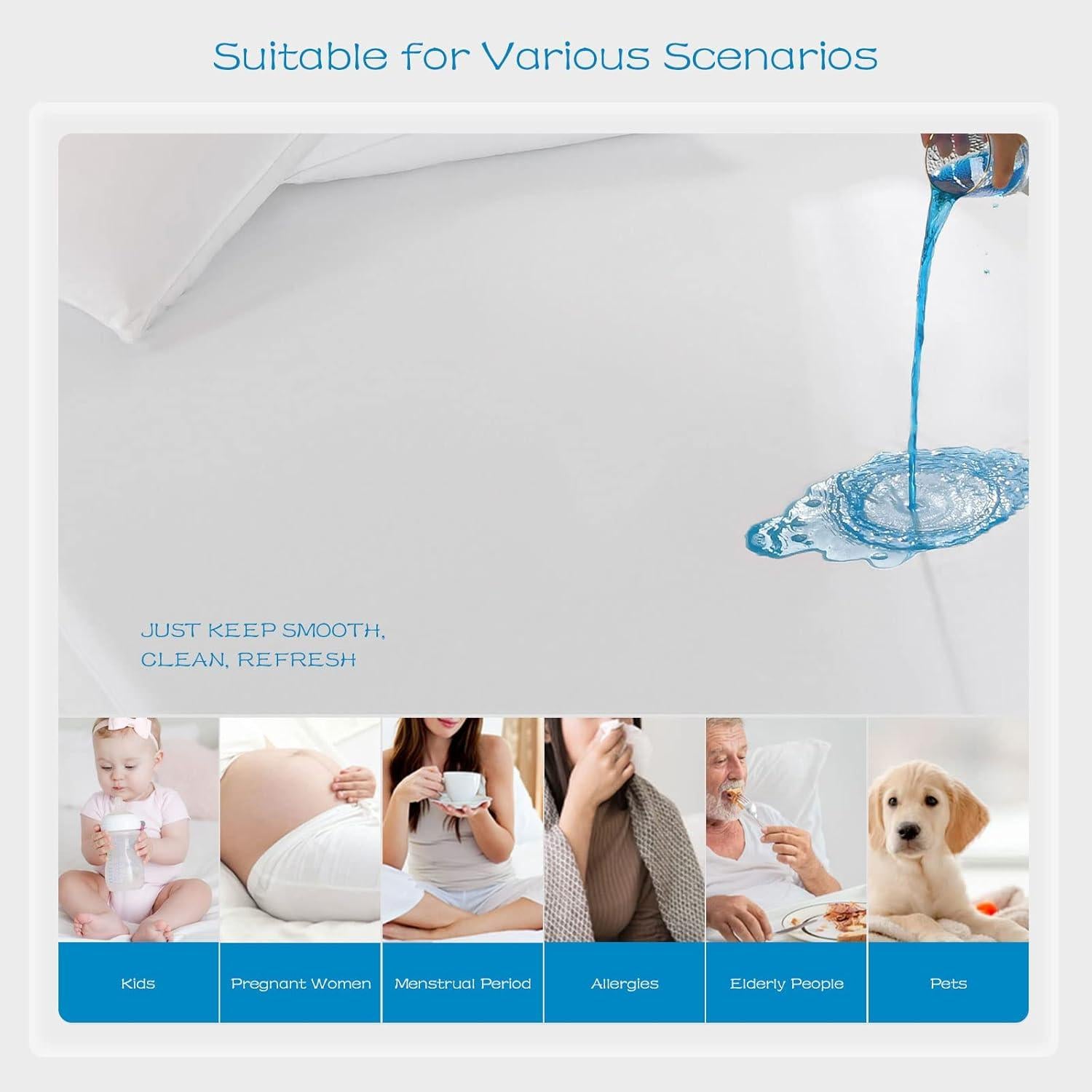 Protector de Colchón Impermeable GRT Individual 100% Lavable