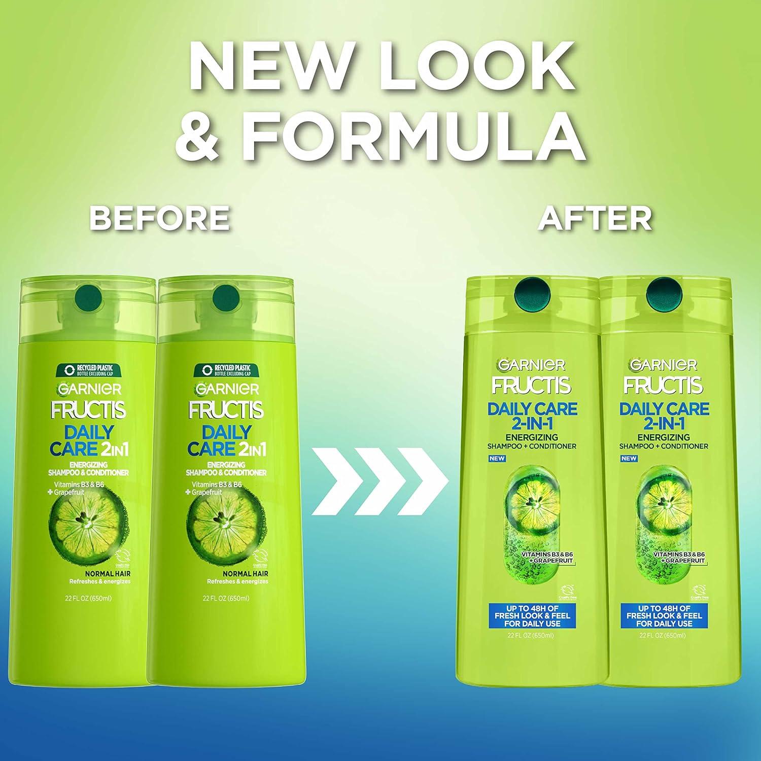 Champú y Acondicionador 2 en 1 Garnier Fructis 1300 ml Vegano