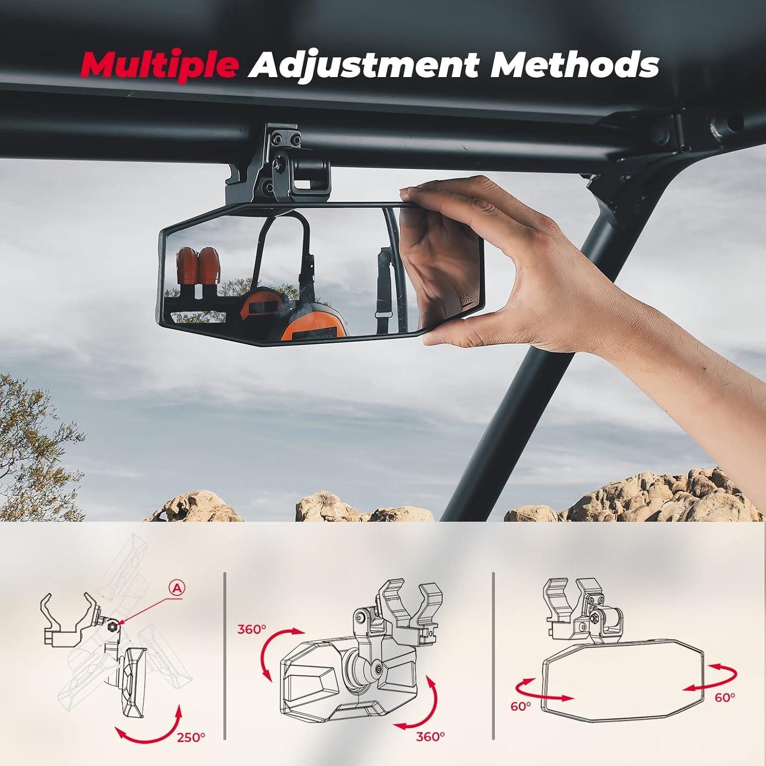 Espejo Retrovisor KEMIMOTO UTV Ajustable 25.4x9.5cm