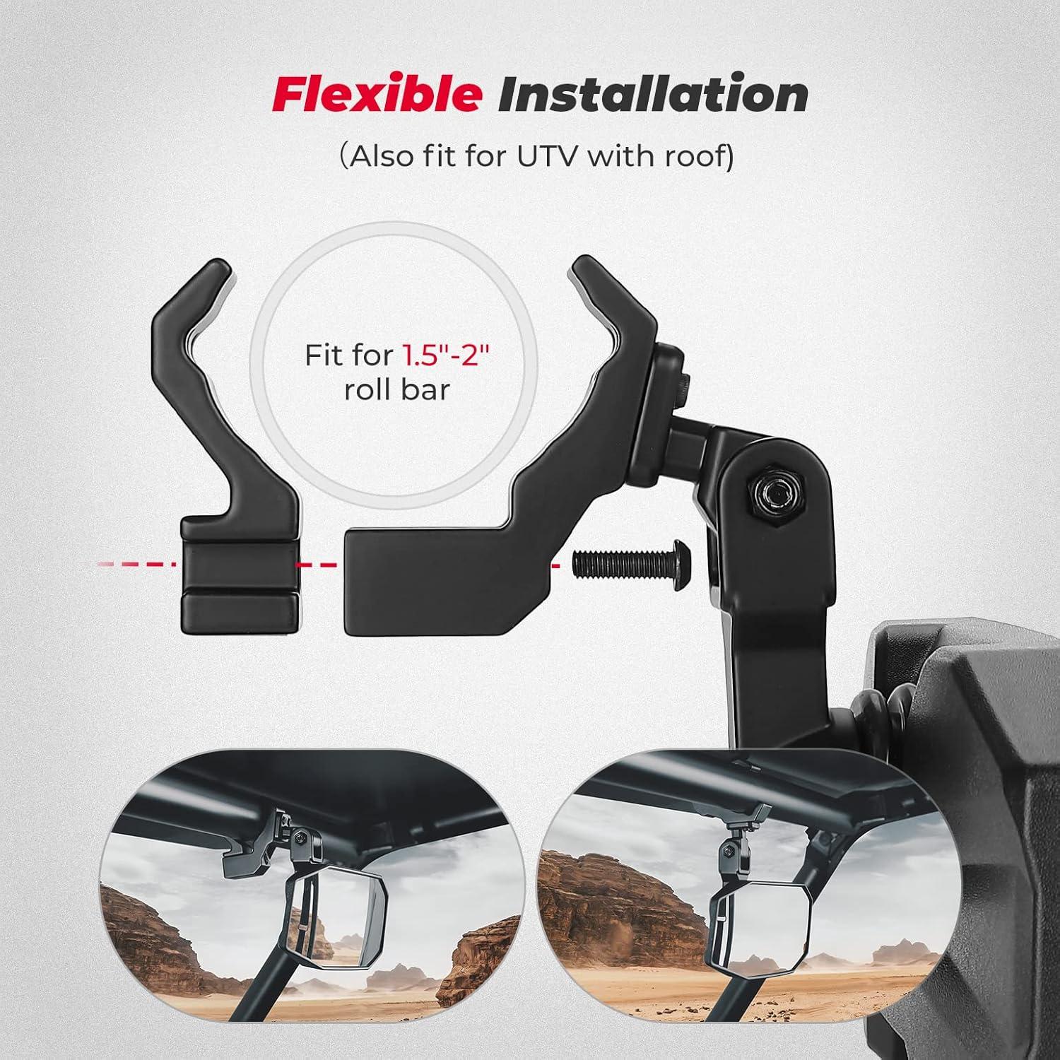 Espejo Retrovisor KEMIMOTO UTV Ajustable 25.4x9.5cm