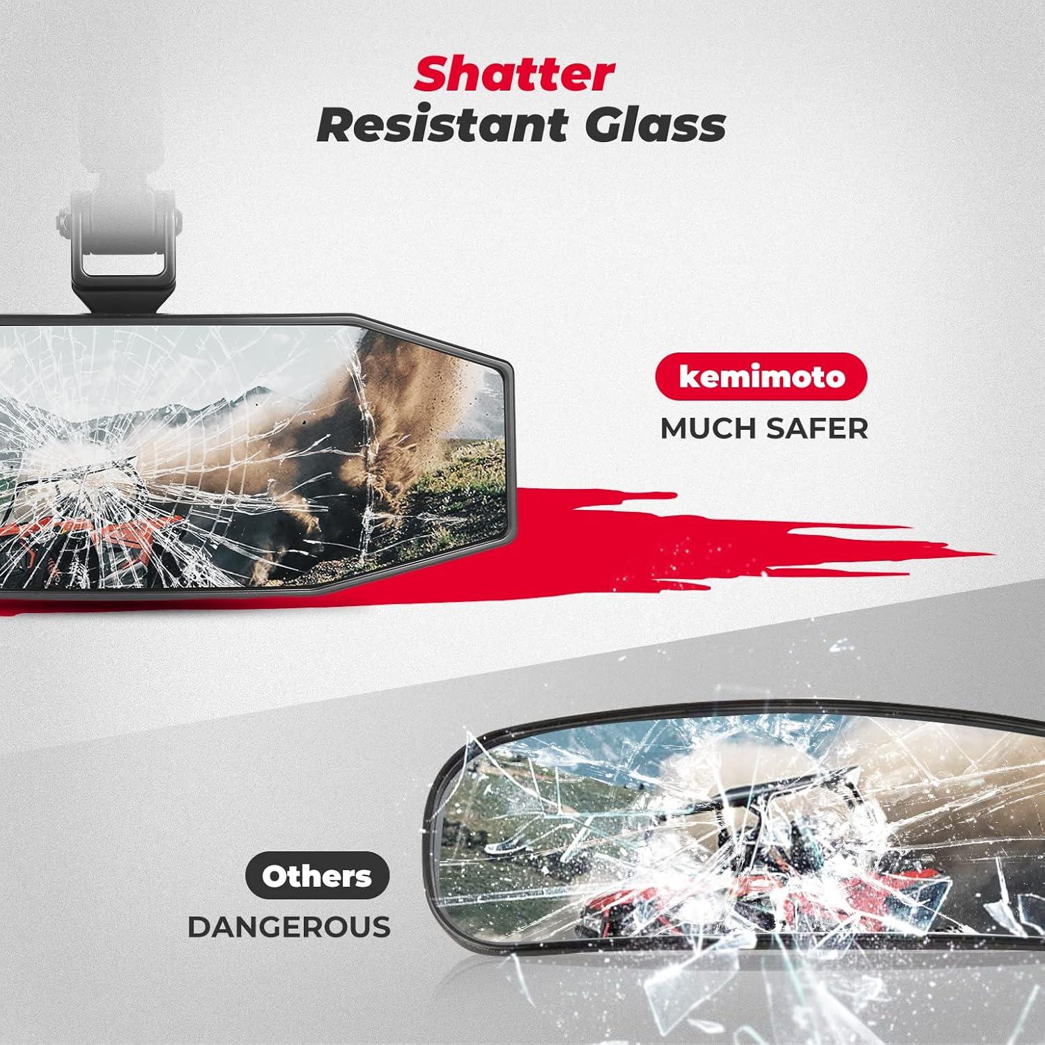 Espejo Retrovisor KEMIMOTO UTV Ajustable 25.4x9.5cm