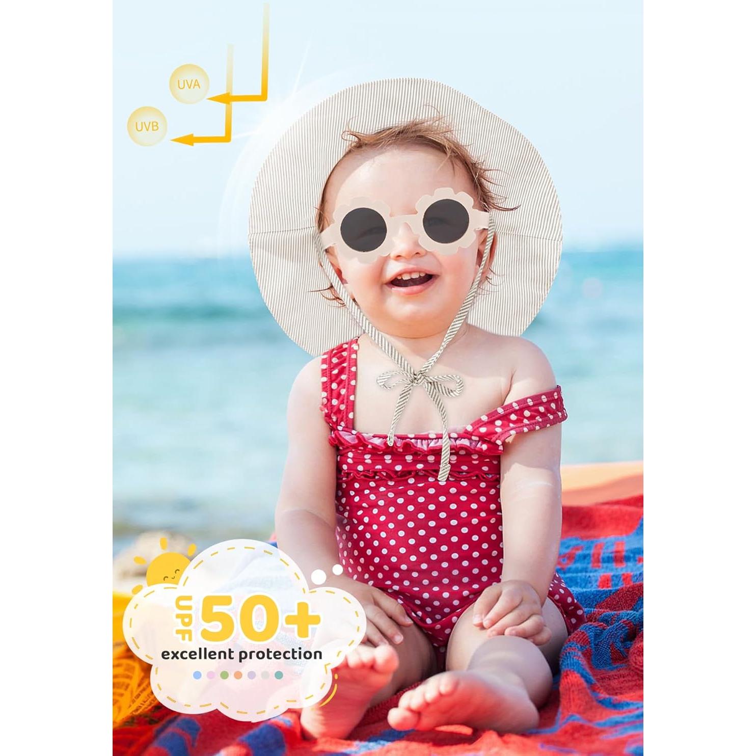 Sombrero de Sol Zando UPF 50+ con Gafas para Bebé 0-6 Meses