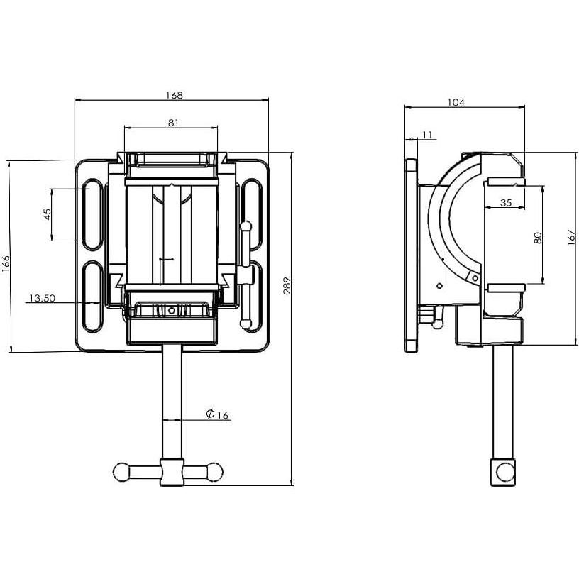Prensa de Taladro Inclinable LLDSIMEX AV-03 0-90°