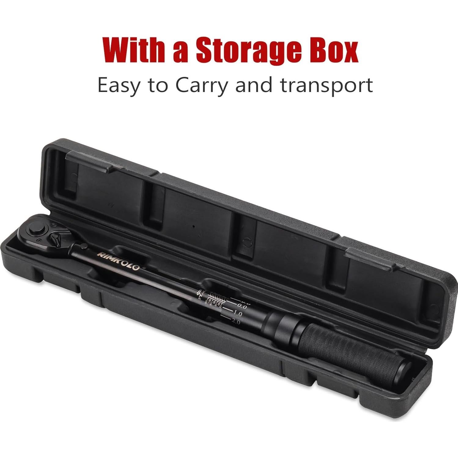 Llave de Torque de Click RIMKOLO 1/2 Pulgada 10-150 ft-lb