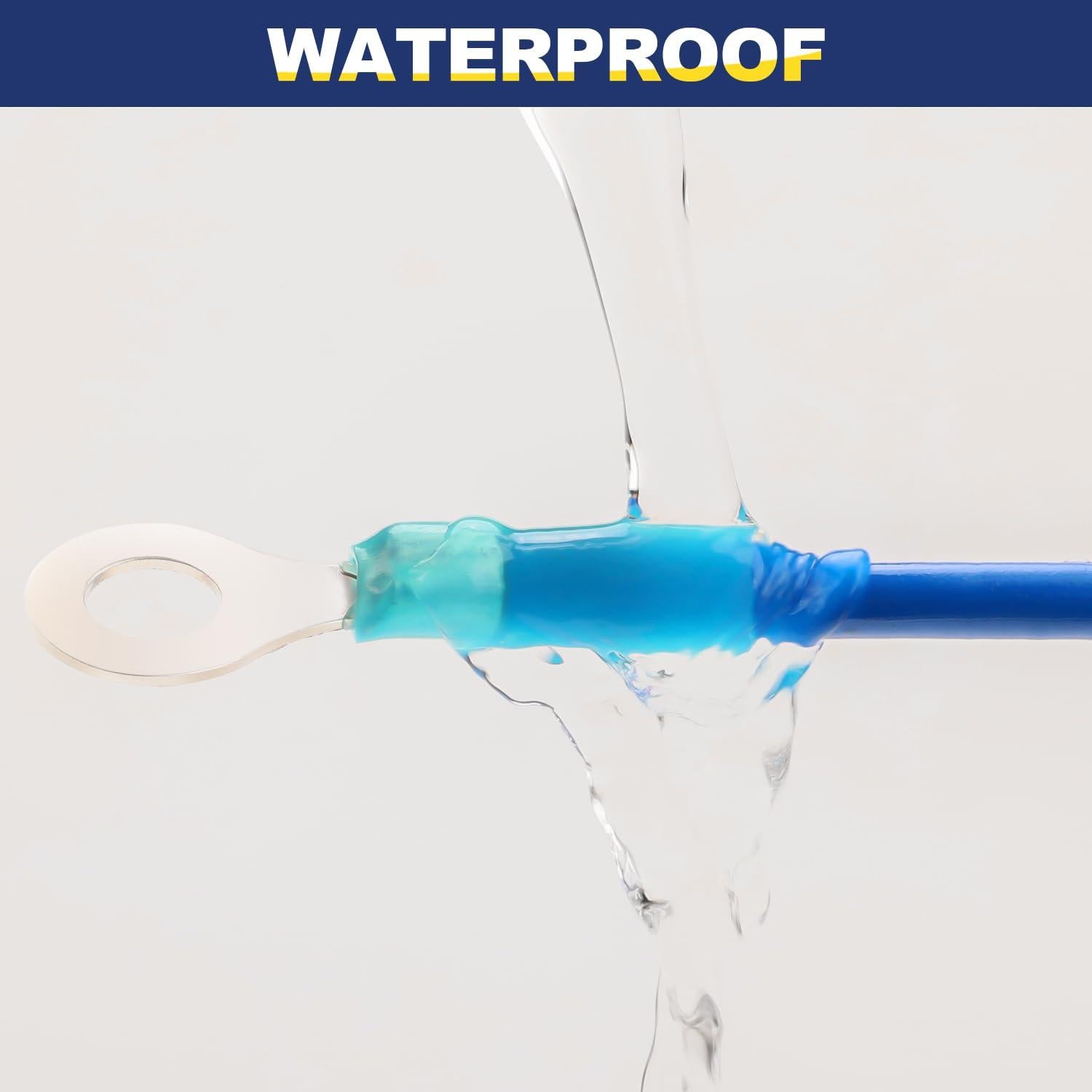 Conectores de Anillo Termoretráctiles Haisstronica 100pcs Amarillo