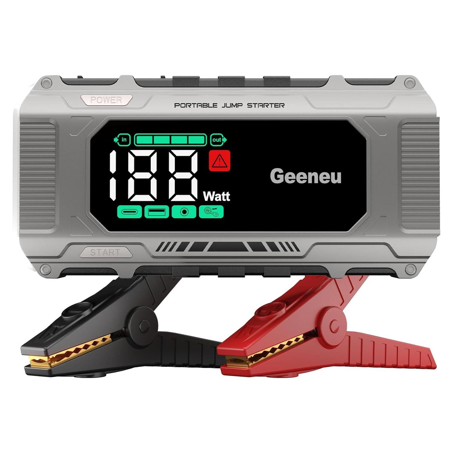Arrancador de Batería Portátil Geeneu W26 6000A 12V con Pantalla