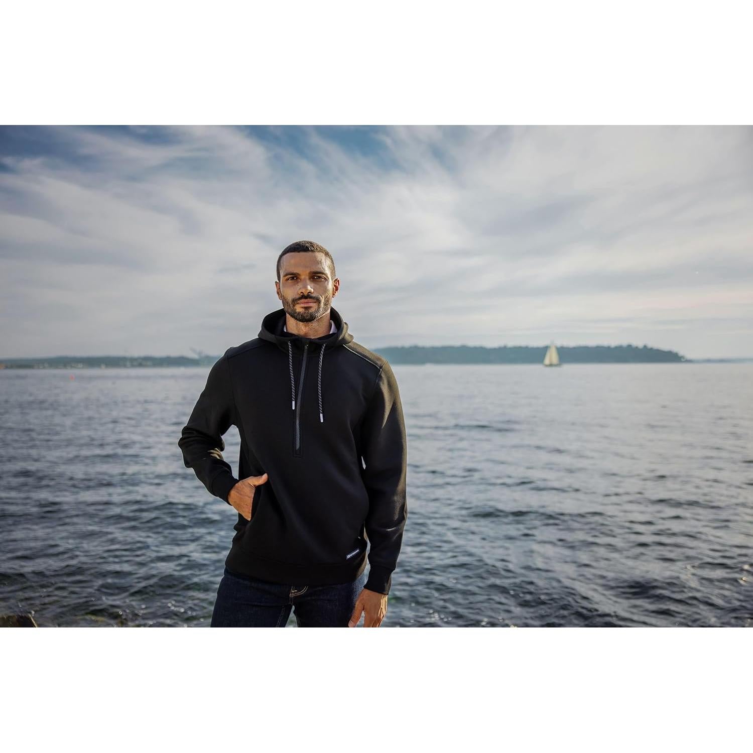 Sudadera con Capucha Cutter & Buck Roam Eco Hombre Negro