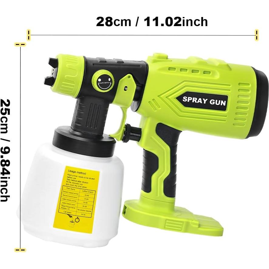 Pulverizador de Pintura Inalámbrico Roybi 200W 1000ML HVLP