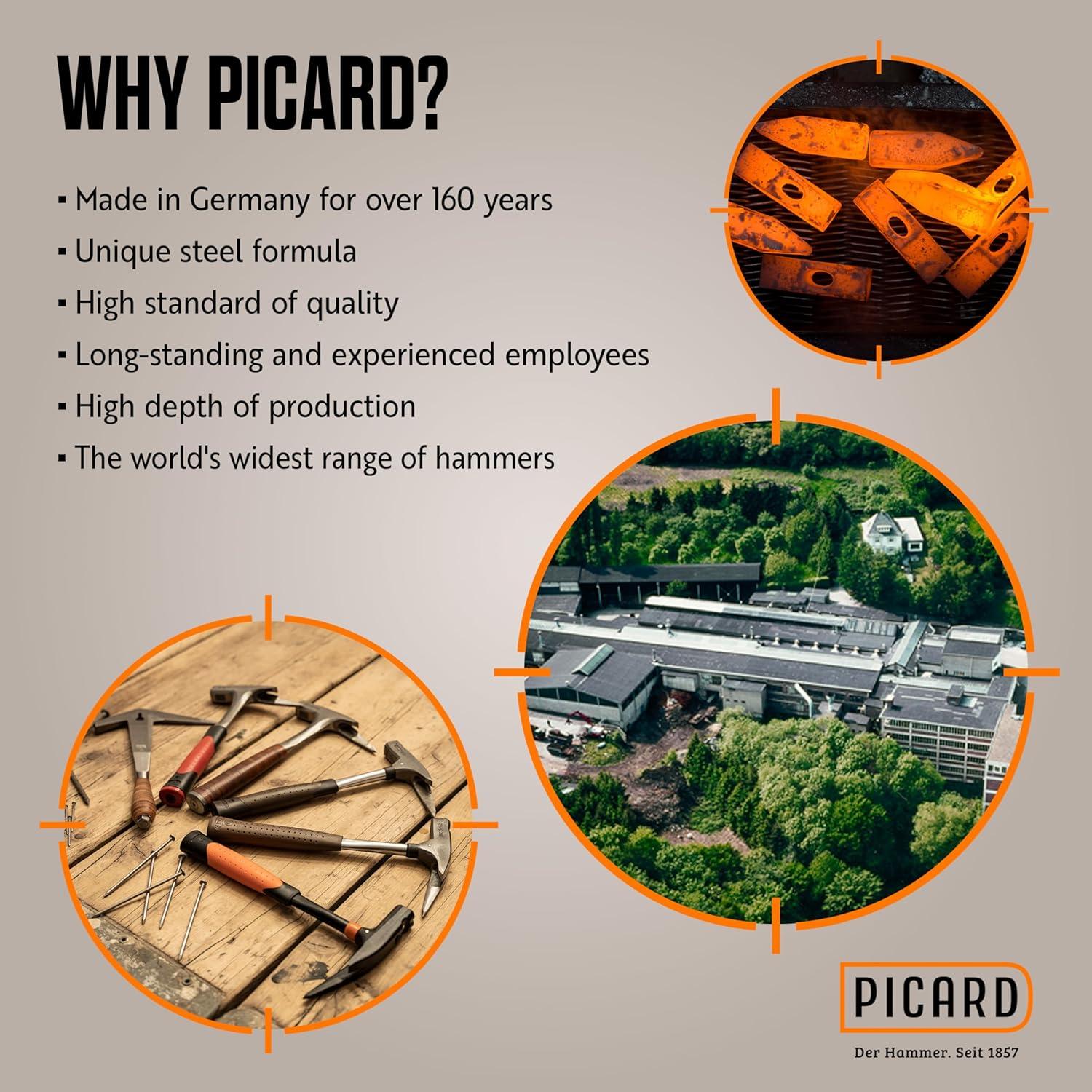 Martillo de minería Picard SecuTec 1250g - Acero aleado