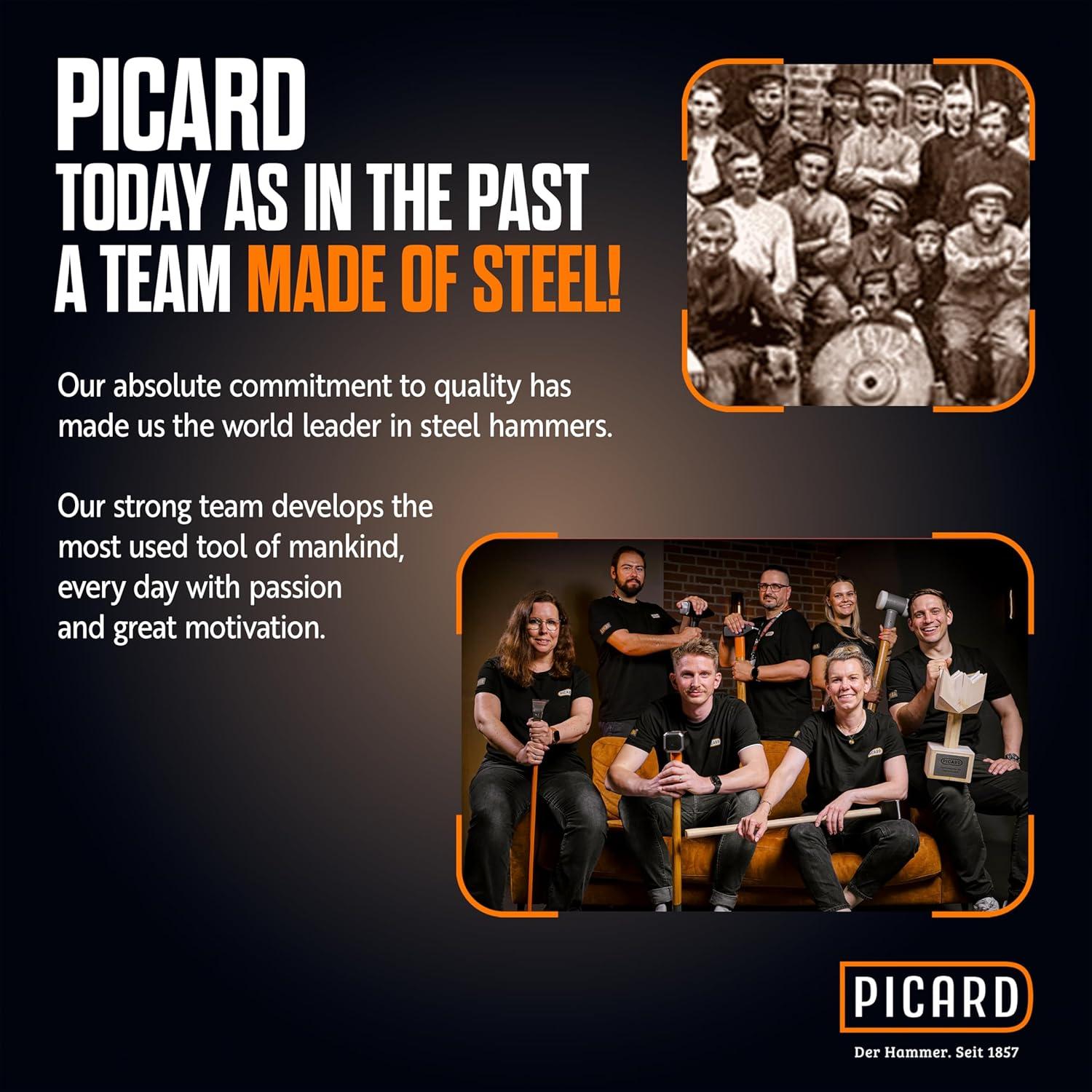 Martillo de minería Picard SecuTec 1250g - Acero aleado