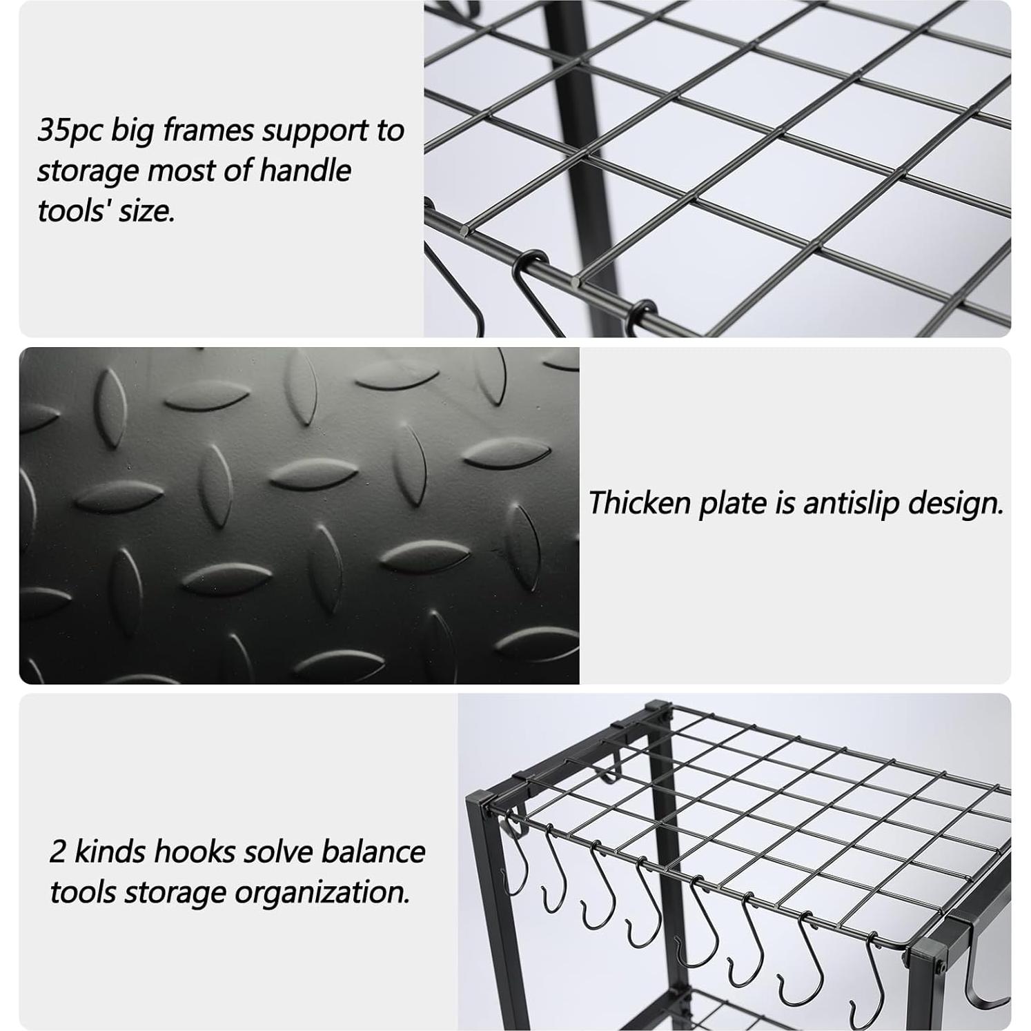 Organizador de Herramientas de Jardín YueTong Metal 70 cm Autoportante