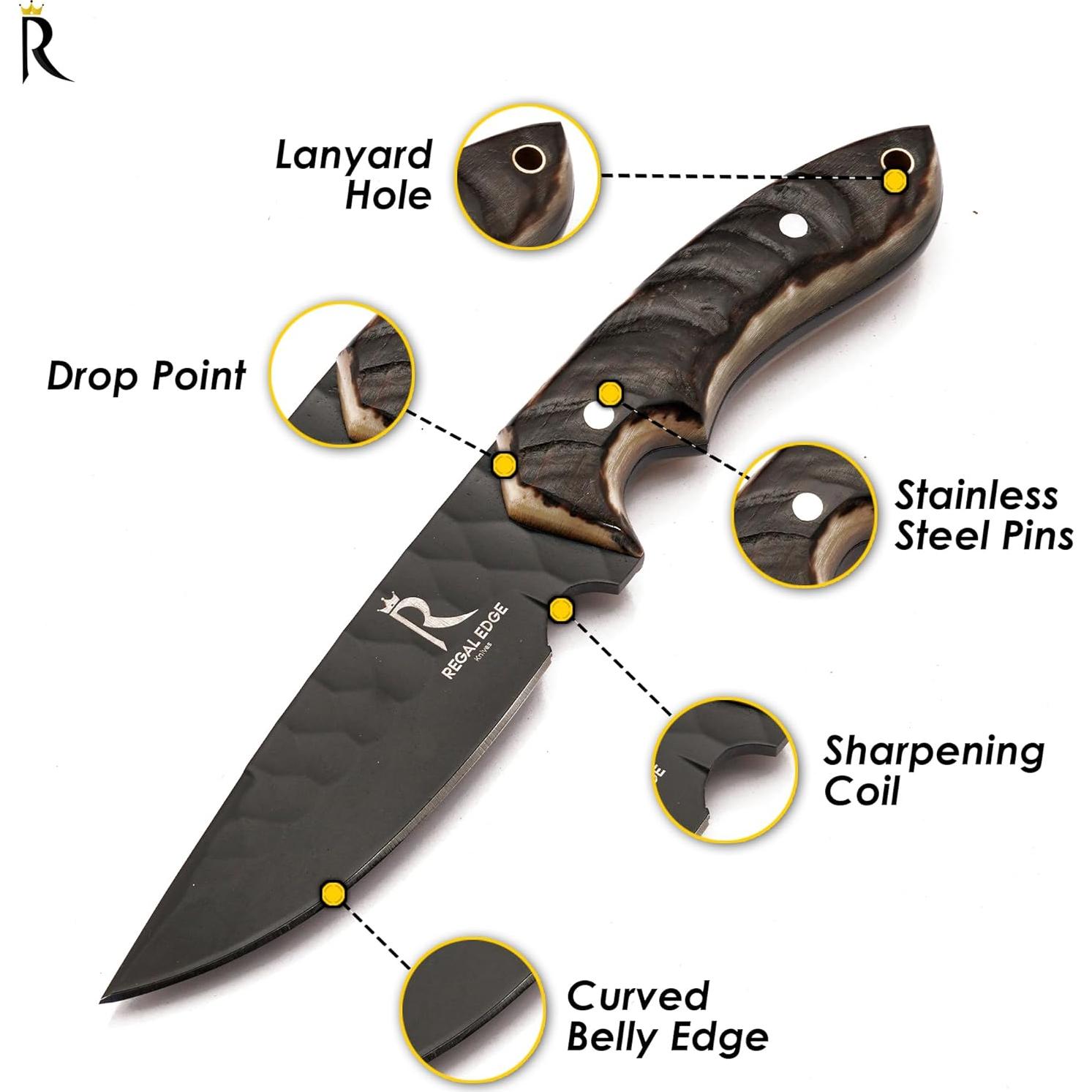 Cuchillo de Caza Regal Edge REK-Trex 22.86 cm con Funda