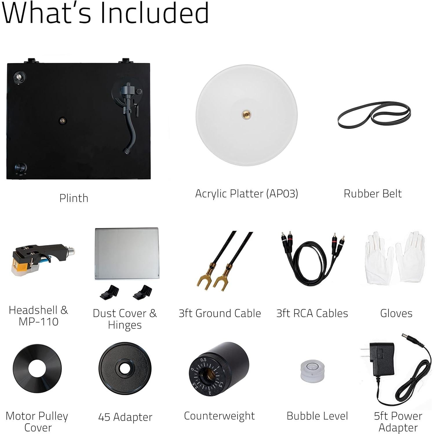 Tocadiscos Fluance RT85N con cartucho Nagaoka MP-110 - Negro