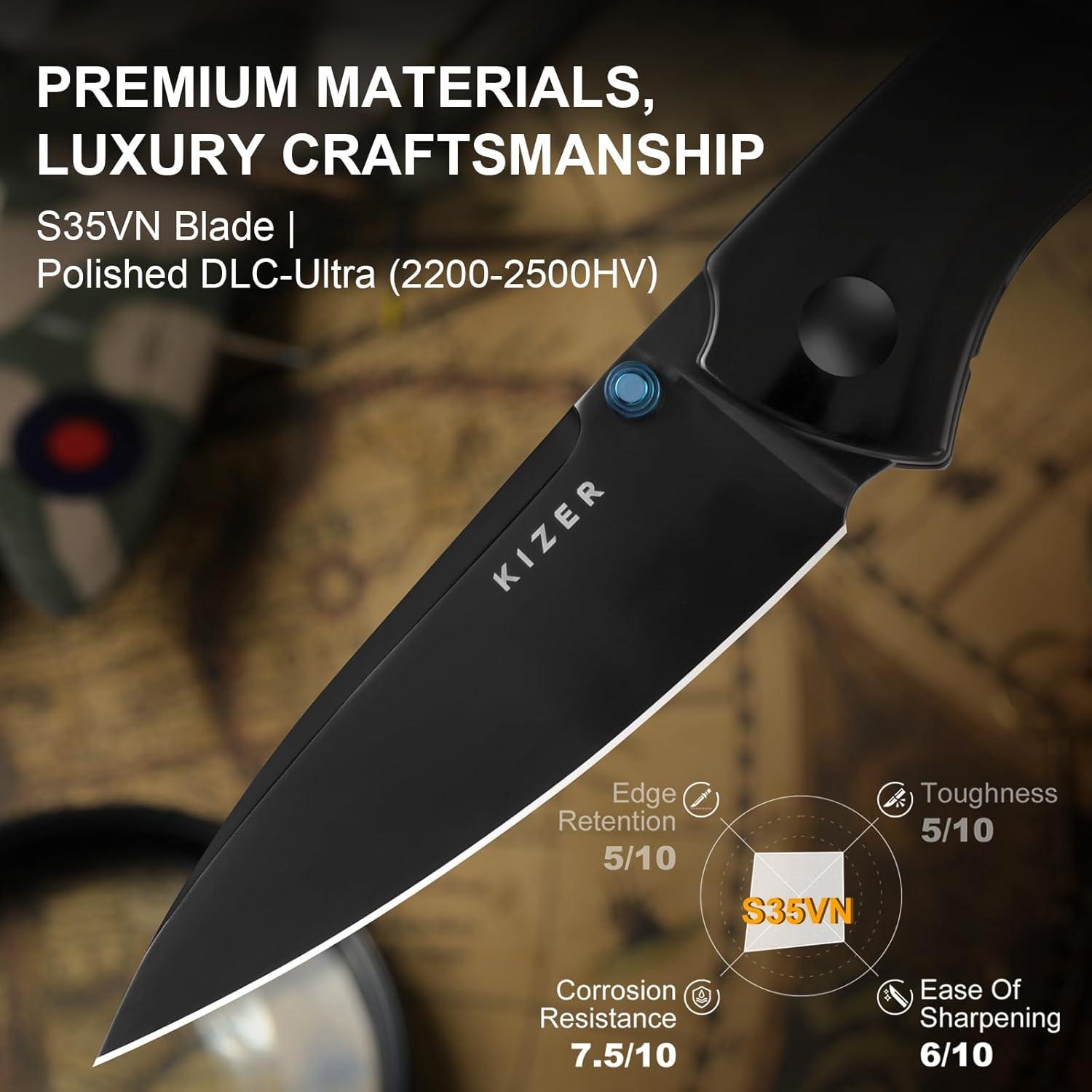 Cuchillo de bolsillo Kizer Spitfire EDC 7.95 cm S35VN Plegable