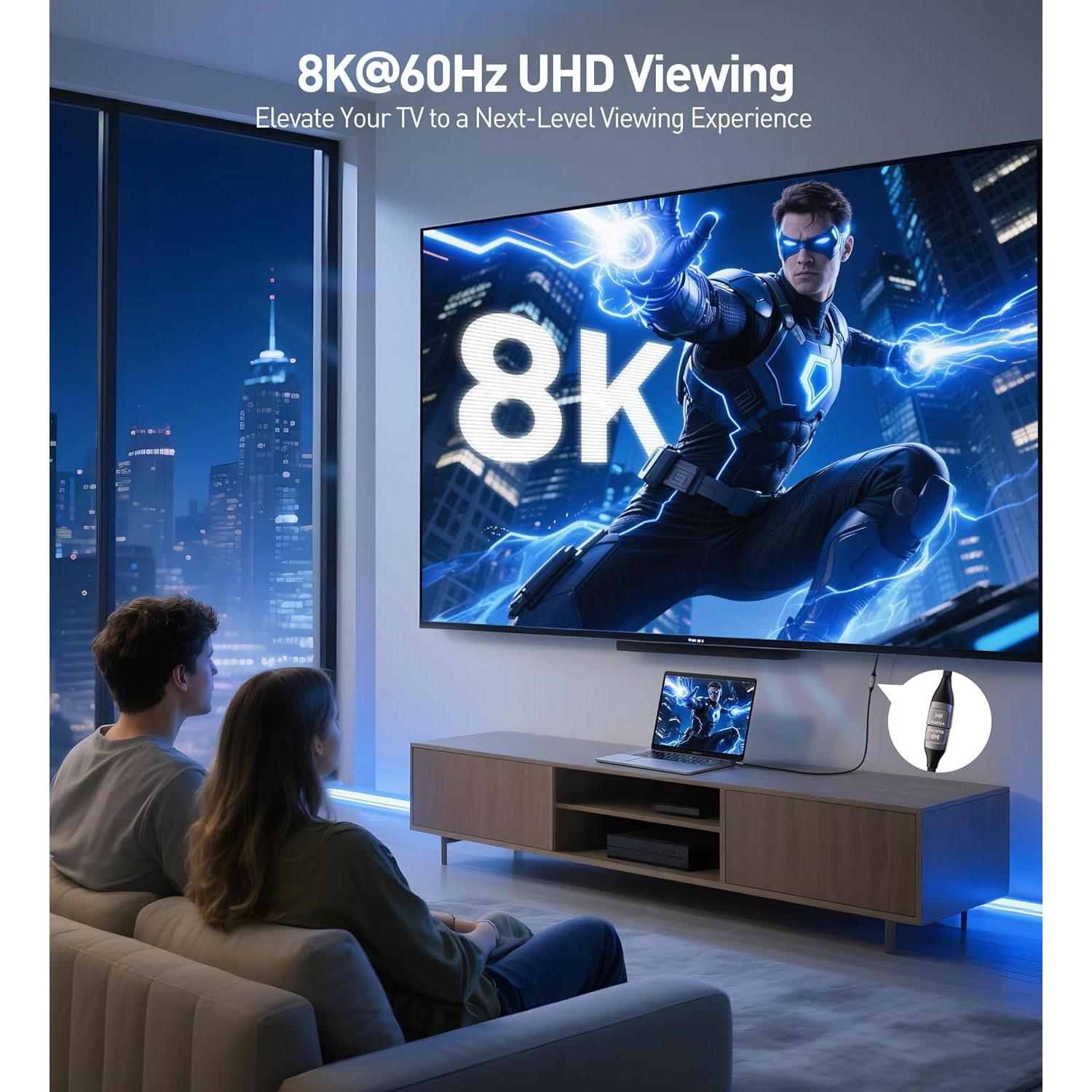 Cable de Extensión HDMI 8K Cable Matters 0.3m Negro