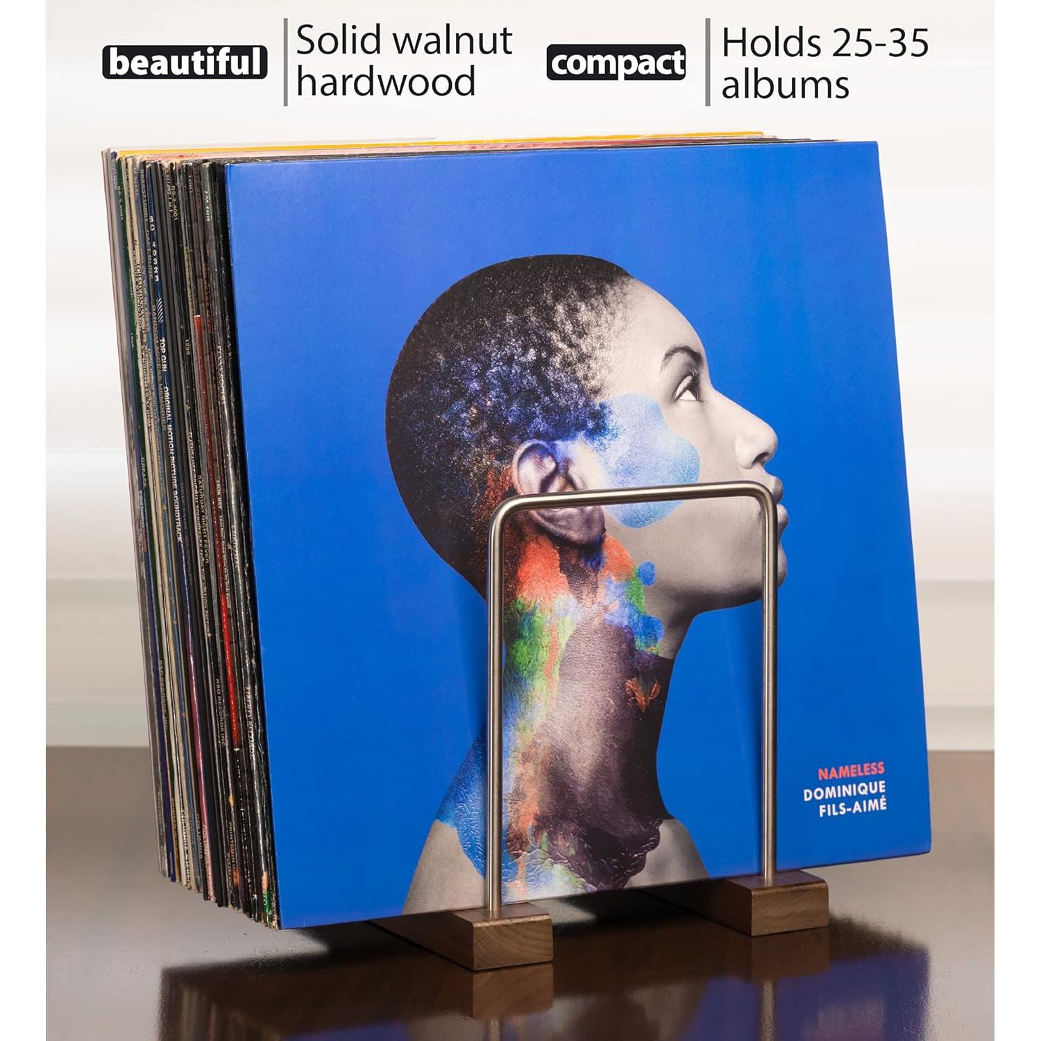 Soporte para Vinilos Optage Audio 35 LP Madera Nogal