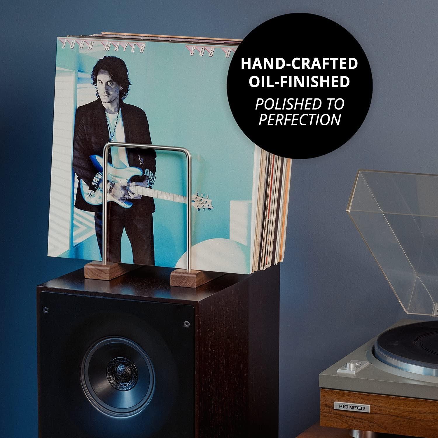 Soporte para Vinilos Optage Audio 35 LP Madera Nogal