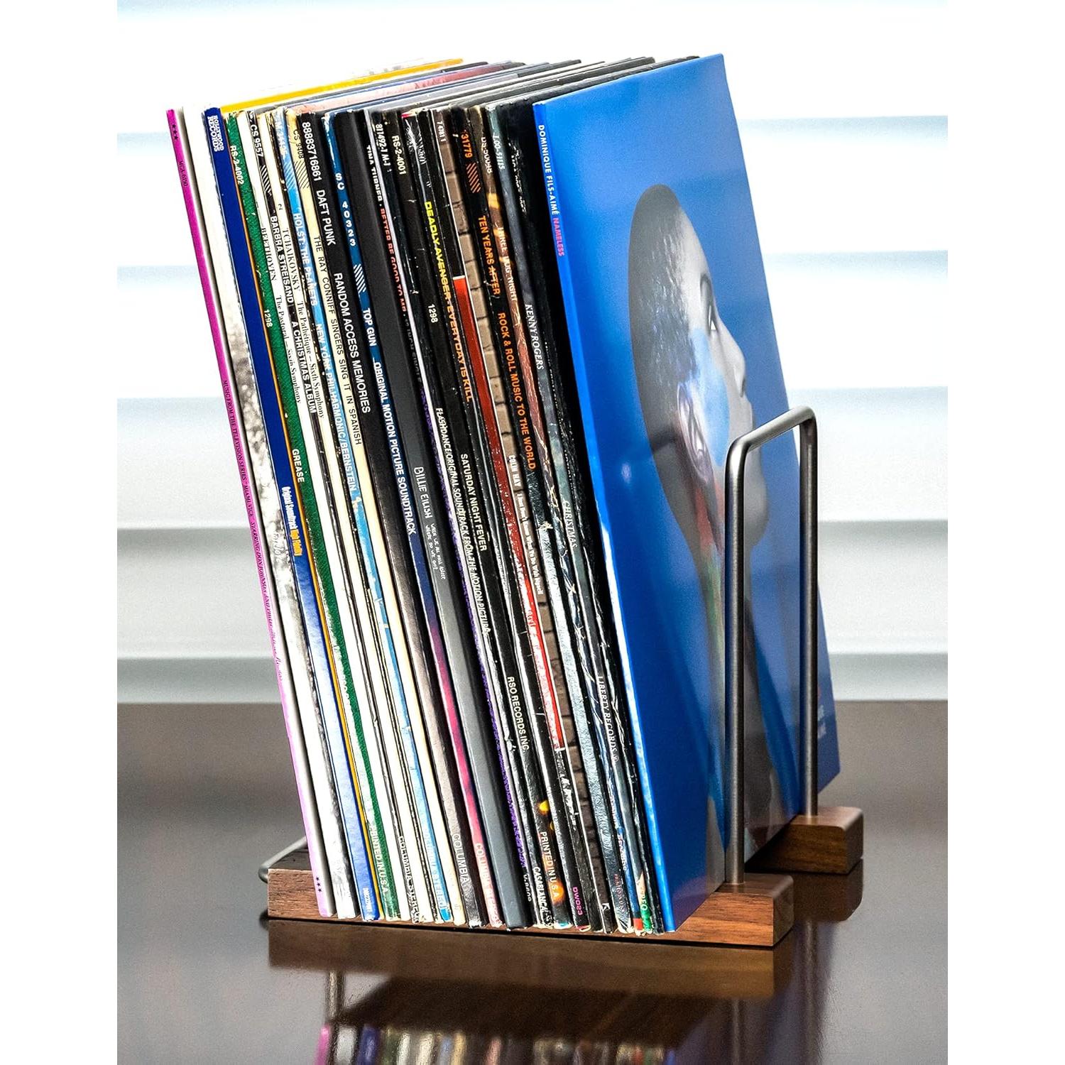 Soporte para Vinilos Optage Audio 35 LP Madera Nogal