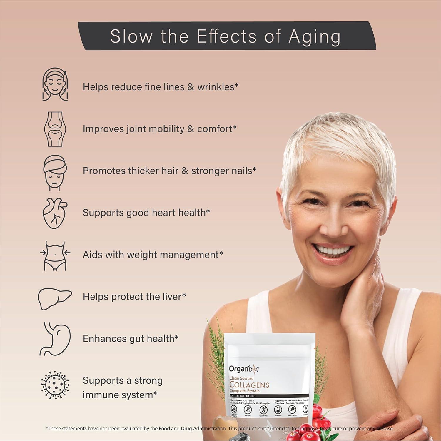 Polvo de Péptidos de Colágeno Organixx 127g con Vitamina C