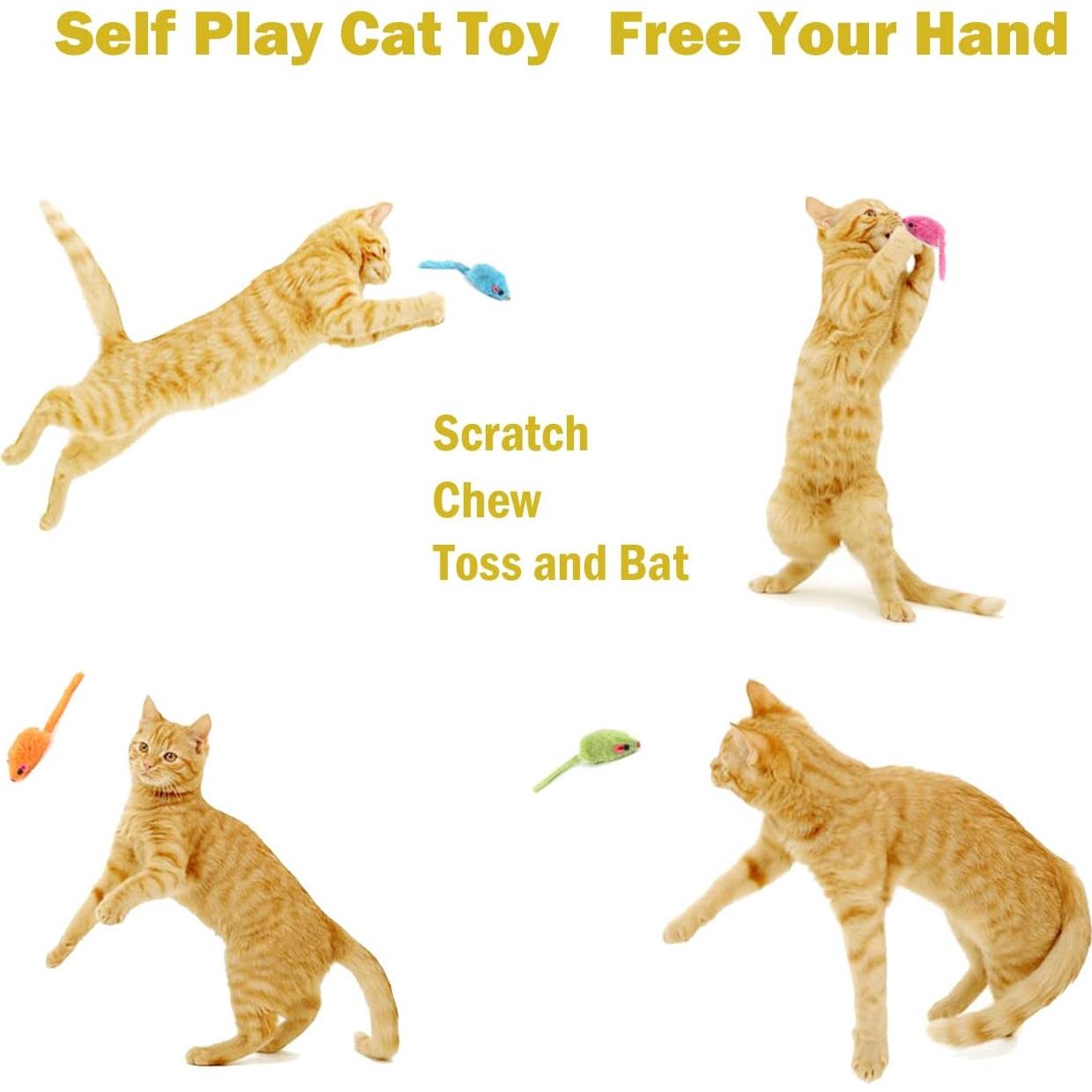 Juguetes de Ratón para Gato MeoHui 12PCS con Sonajero y Hierba Gatera