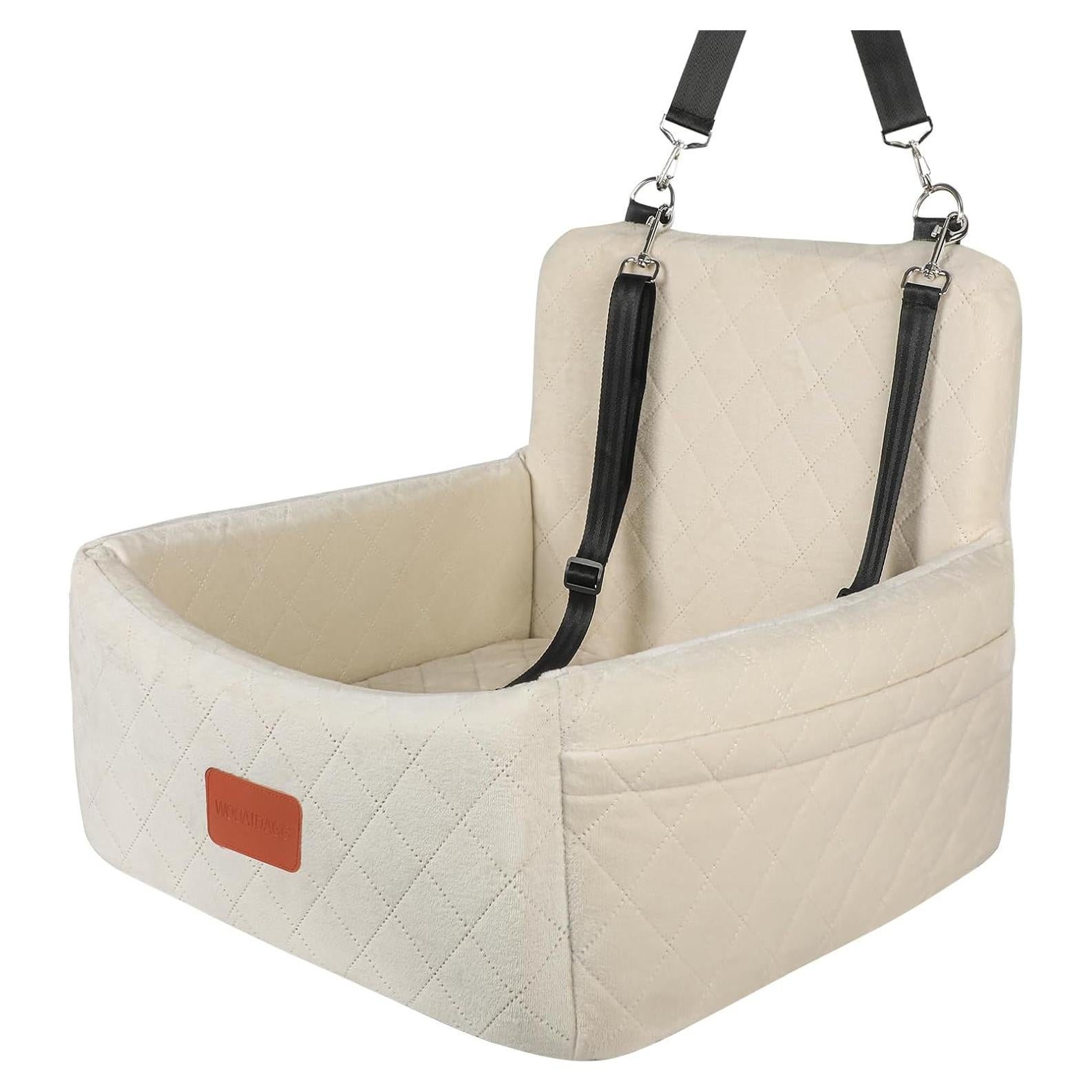 Asiento de Coche para Perros WOOAIDAGG Beige 48x38cm