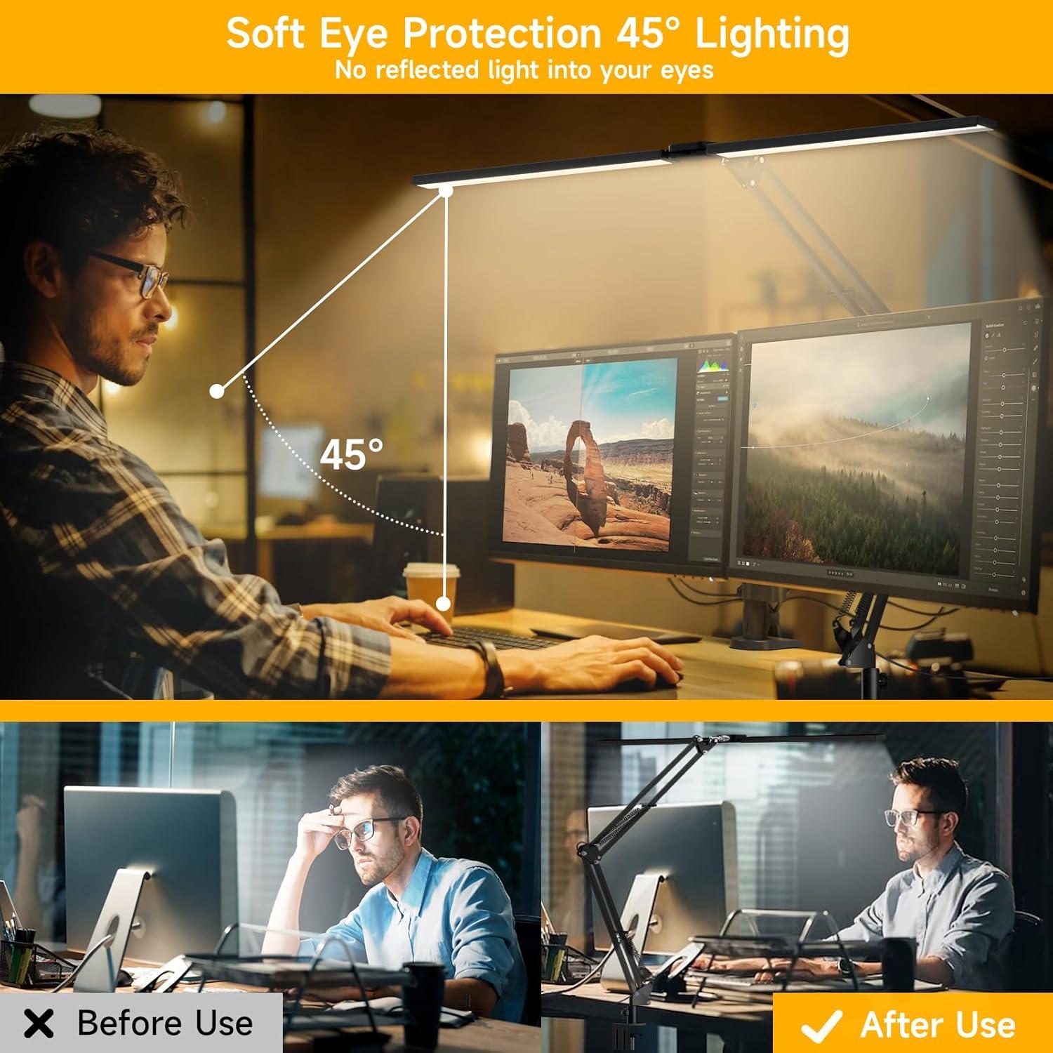 Lámpara de Escritorio LED SKYLEO 24W 2400LM Ajustable con Control Remoto