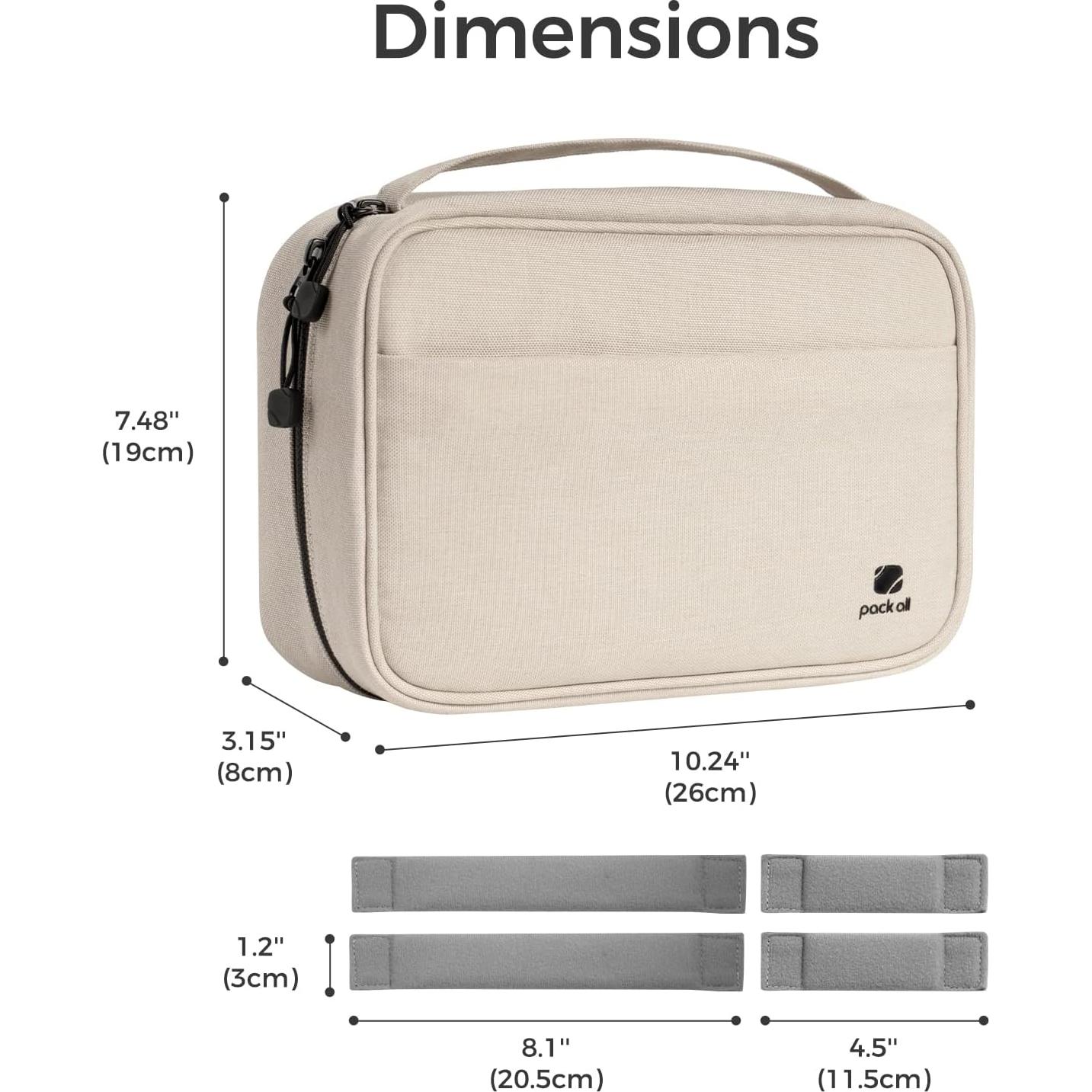 Organizador Electrónico Pack All Beige Doble Capa 26x19x8 cm