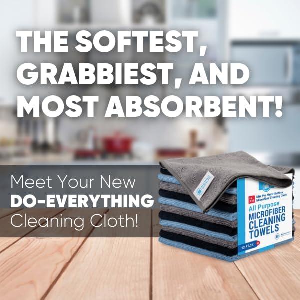 Paquete de 12 Paños de Microfibra Premium Microfiber 40.64 cm