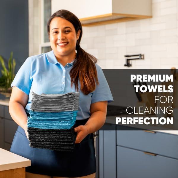 Paquete de 12 Paños de Microfibra Premium Microfiber 40.64 cm