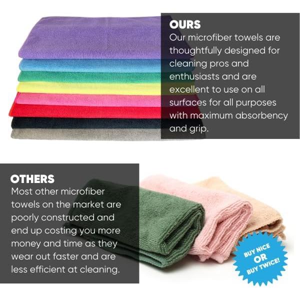 Paquete de 12 Paños de Microfibra Premium Microfiber 40.64 cm