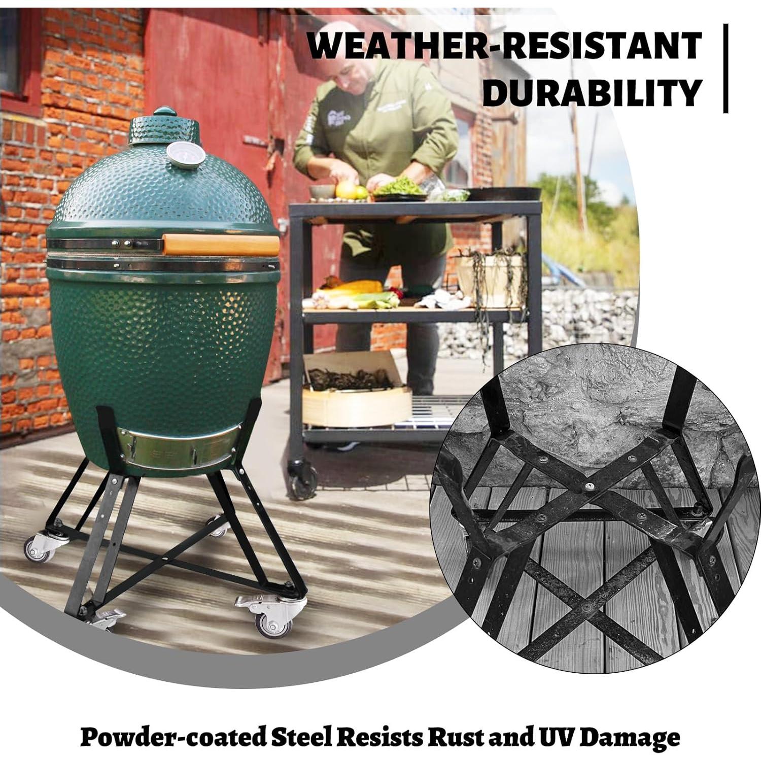 Carro Rodante Kamado Fábrica Negro 39.4 cm Acero Resistente