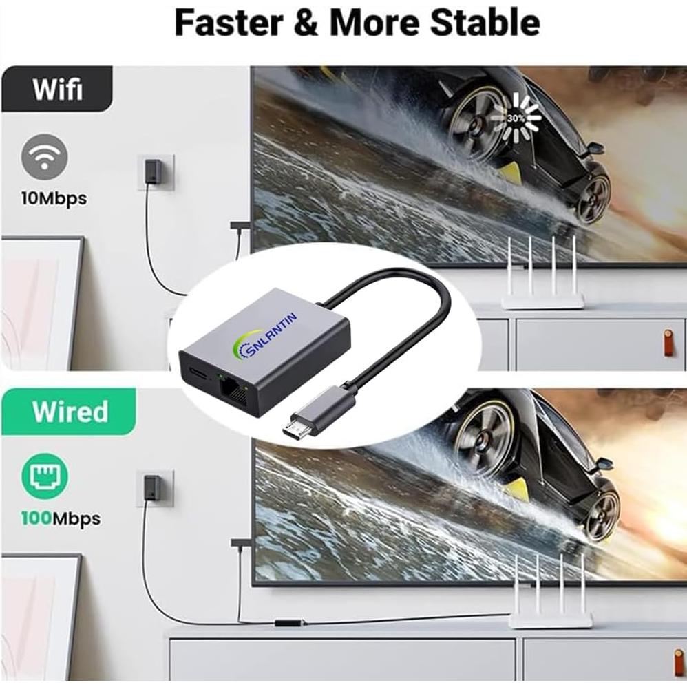 Adaptador Ethernet Snlrntin para Fire TV Stick 4K - Conexión Estable