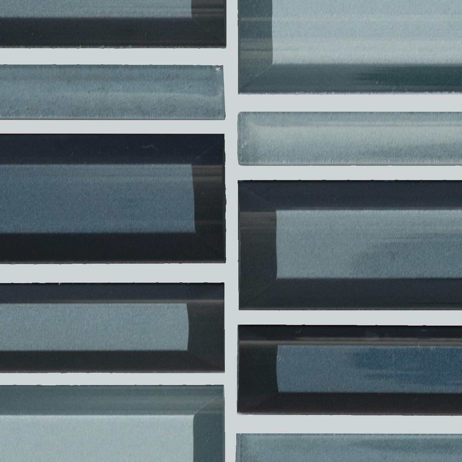 Mosaico de Vidrio Cerulean Swell 1x4" Tile Mart 3D