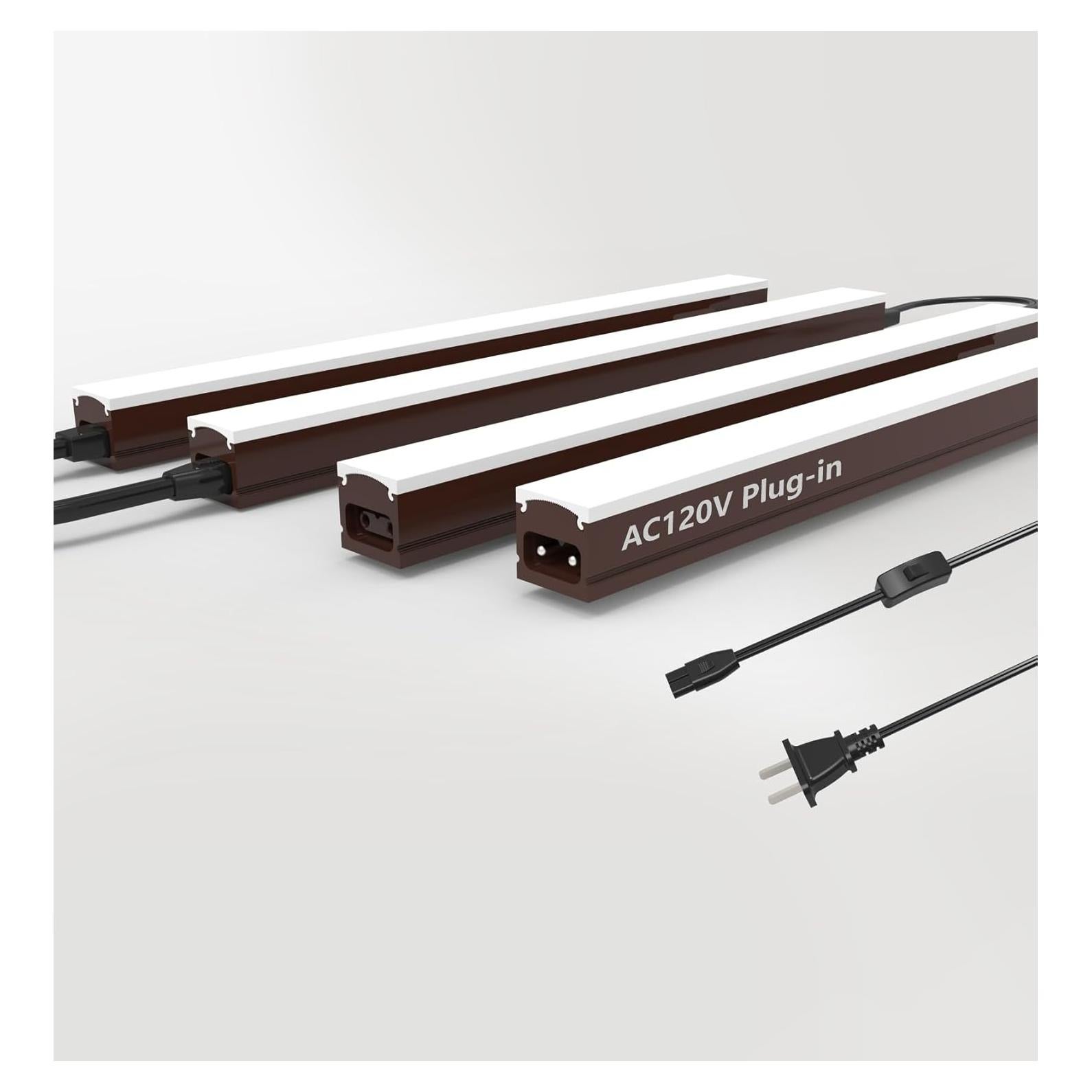 Iluminación LED Bajo Gabinete Leetdud 16 Pulgadas 4 Pcs Bronce