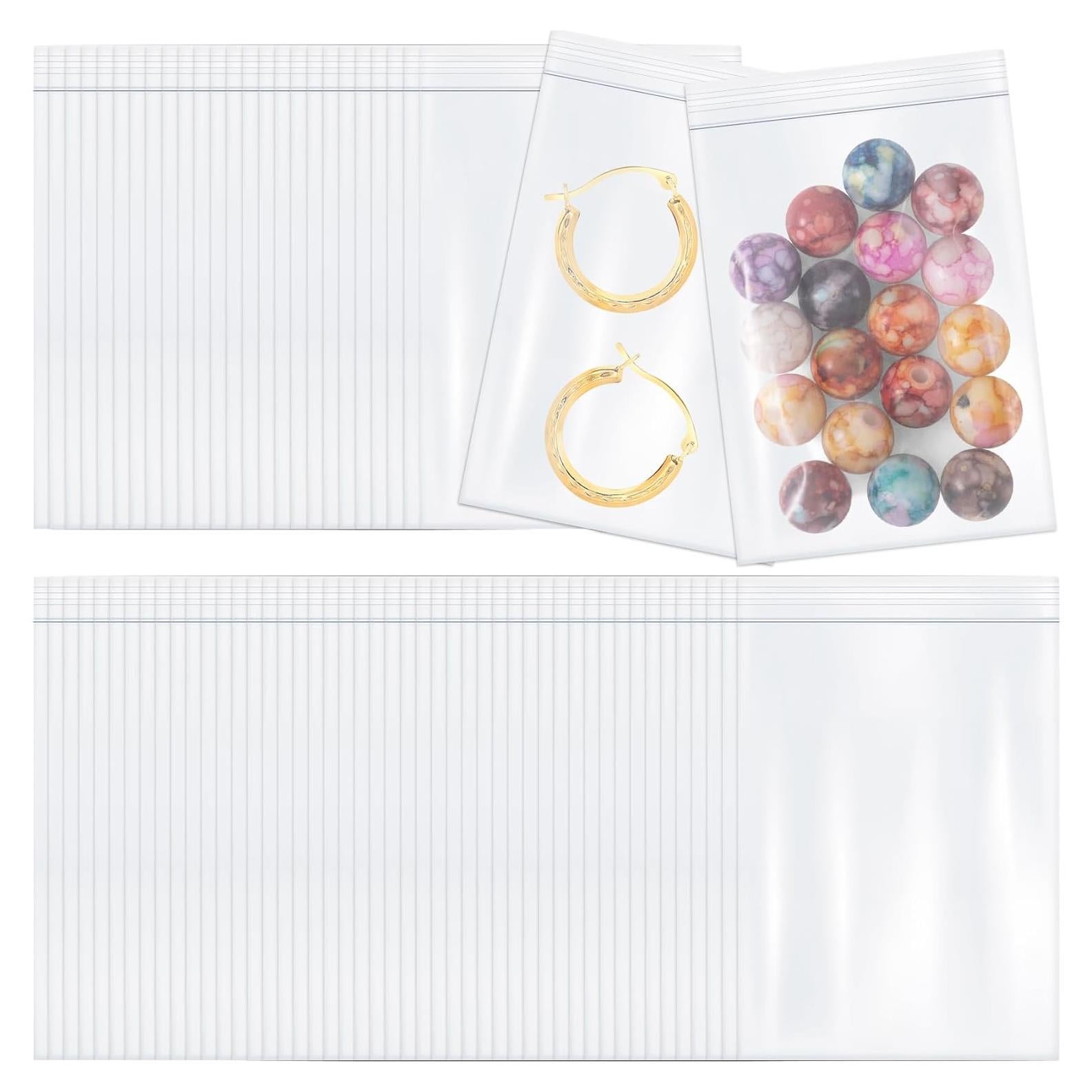 100 Mini Bolsas Zip Reutilizables STSTR 4x6 cm Transparentes