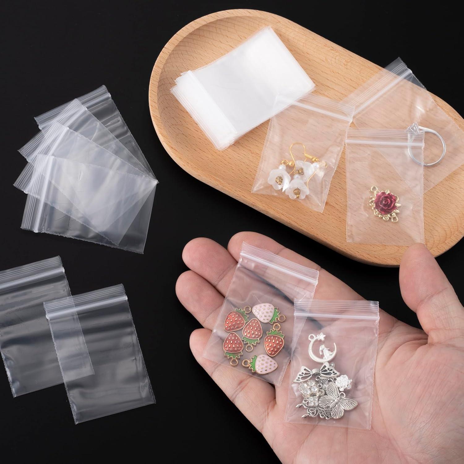 100 Mini Bolsas Zip Reutilizables STSTR 4x6 cm Transparentes