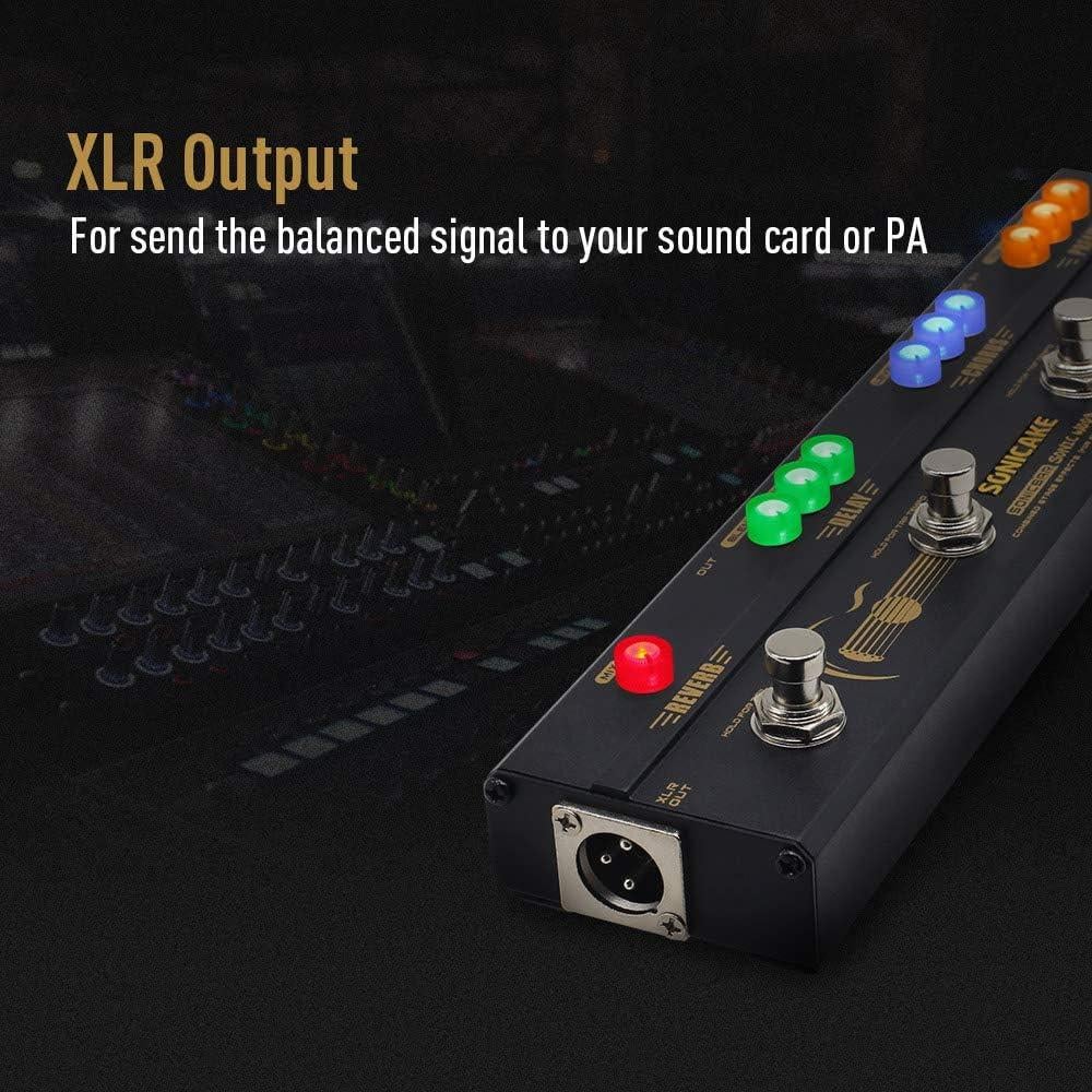 Pedal Efecto Guitarra Acústica SONICAKE QCE-50 Preamp Chorus Delay Reverb