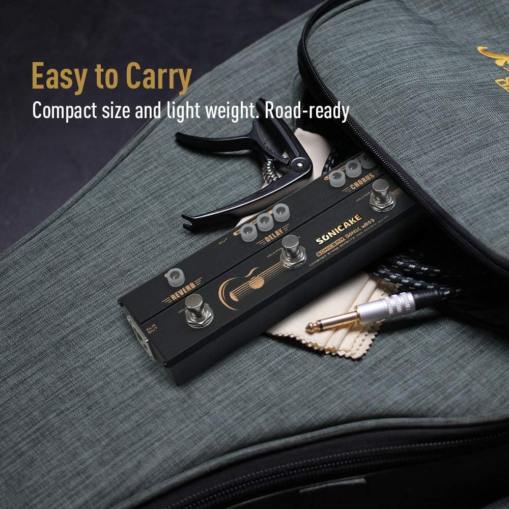 Pedal Efecto Guitarra Acústica SONICAKE QCE-50 Preamp Chorus Delay Reverb