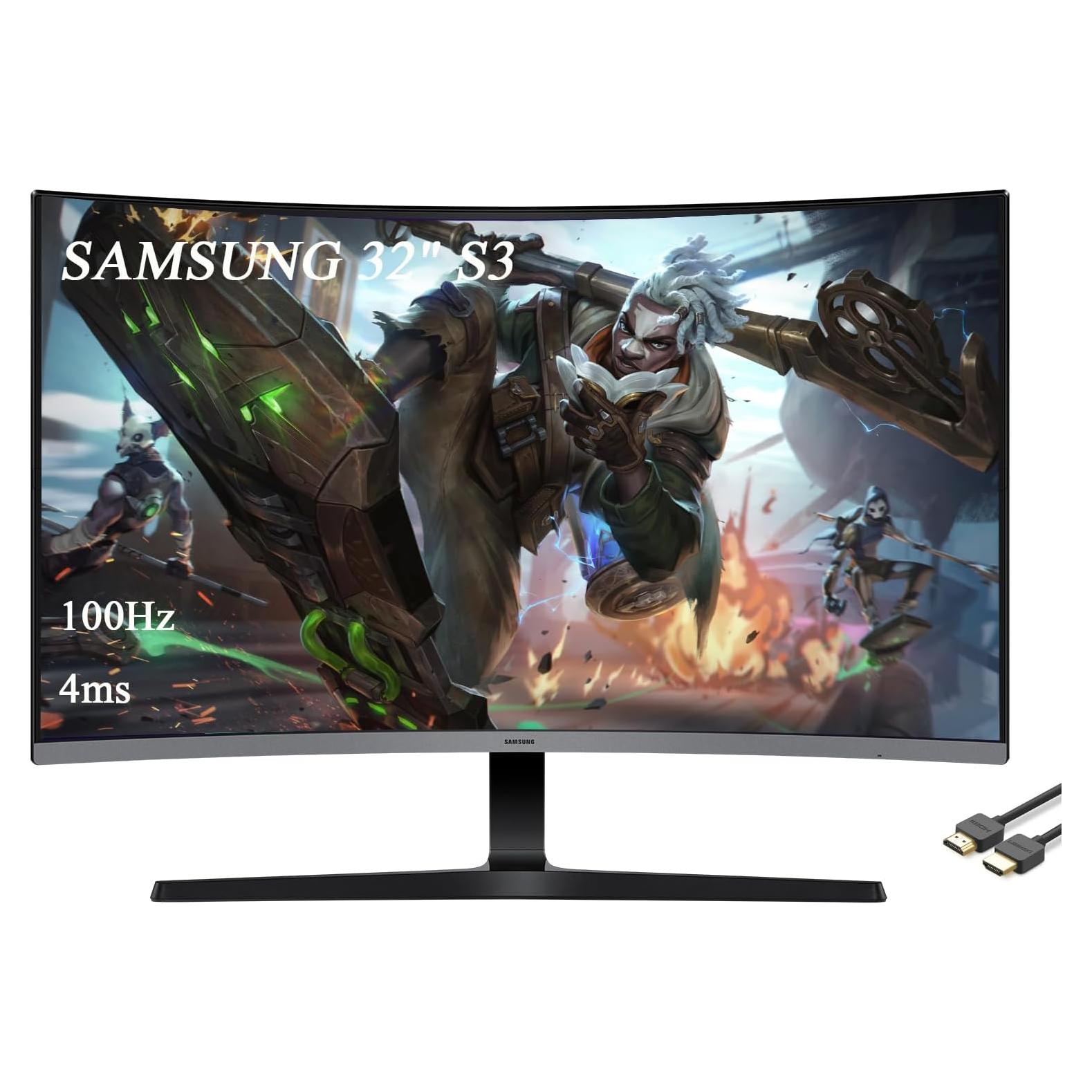Monitor Curvo FHD Samsung S3 32" 1800R 100Hz HDMI
