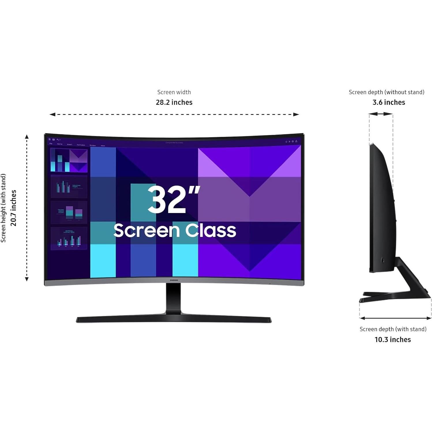 Monitor Curvo FHD Samsung S3 32" 1800R 100Hz HDMI