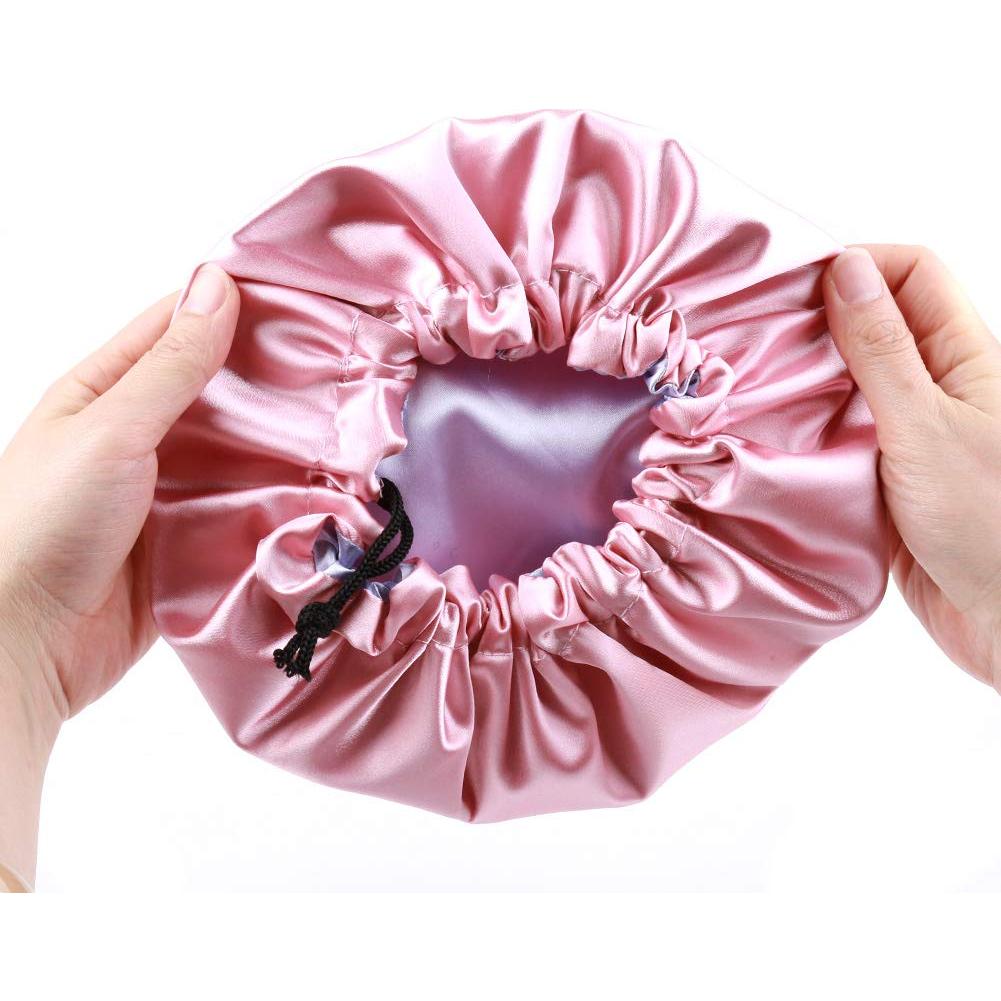 Gorro de Satén Ajustable para Dormir Niños ELIHAIR Rosa/Púrpura