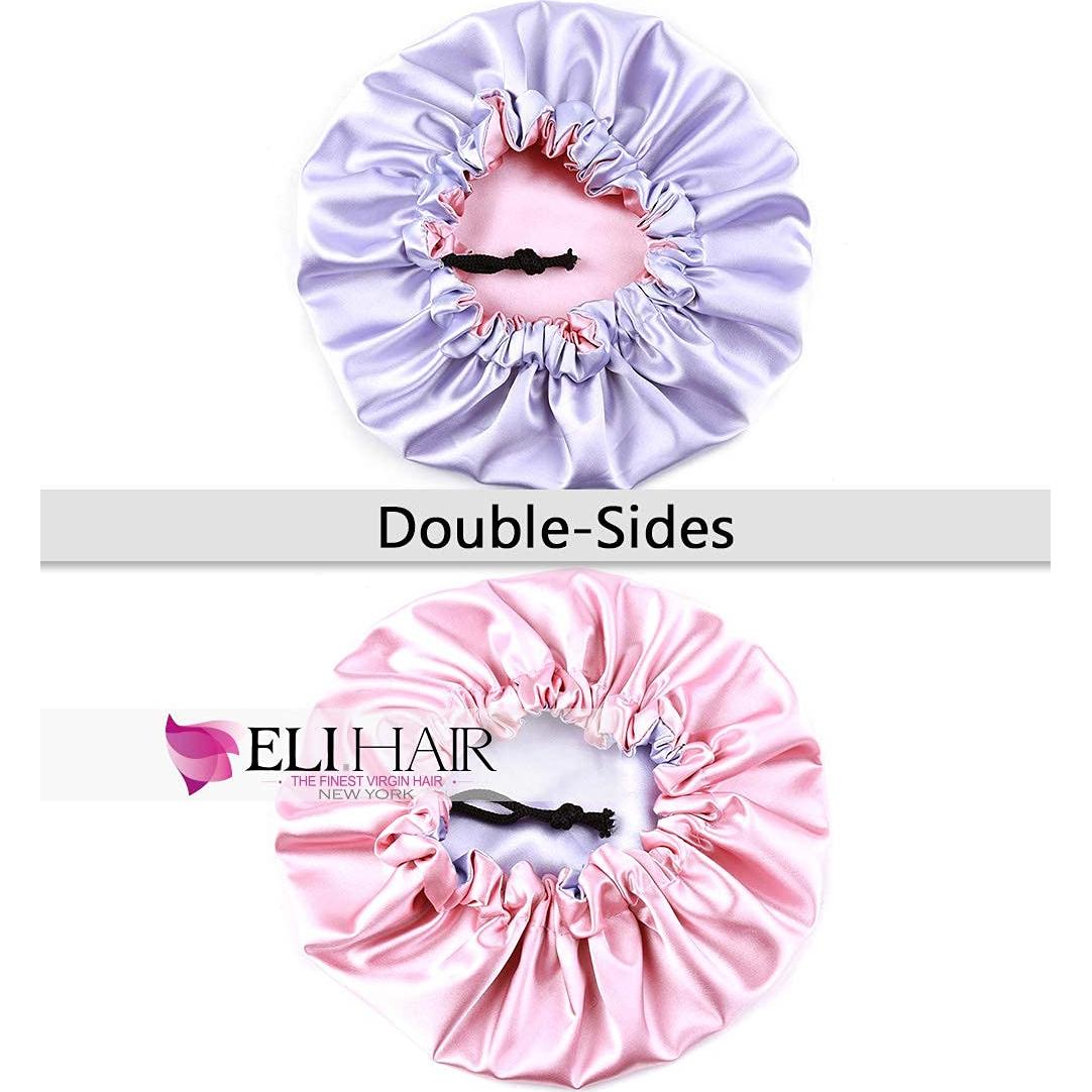 Gorro de Satén Ajustable para Dormir Niños ELIHAIR Rosa/Púrpura