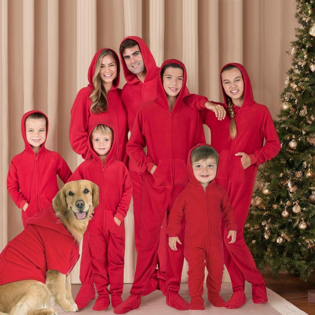 Pijamas con pies unisex Pijamas con pies FL-208-AH Rojo Chile