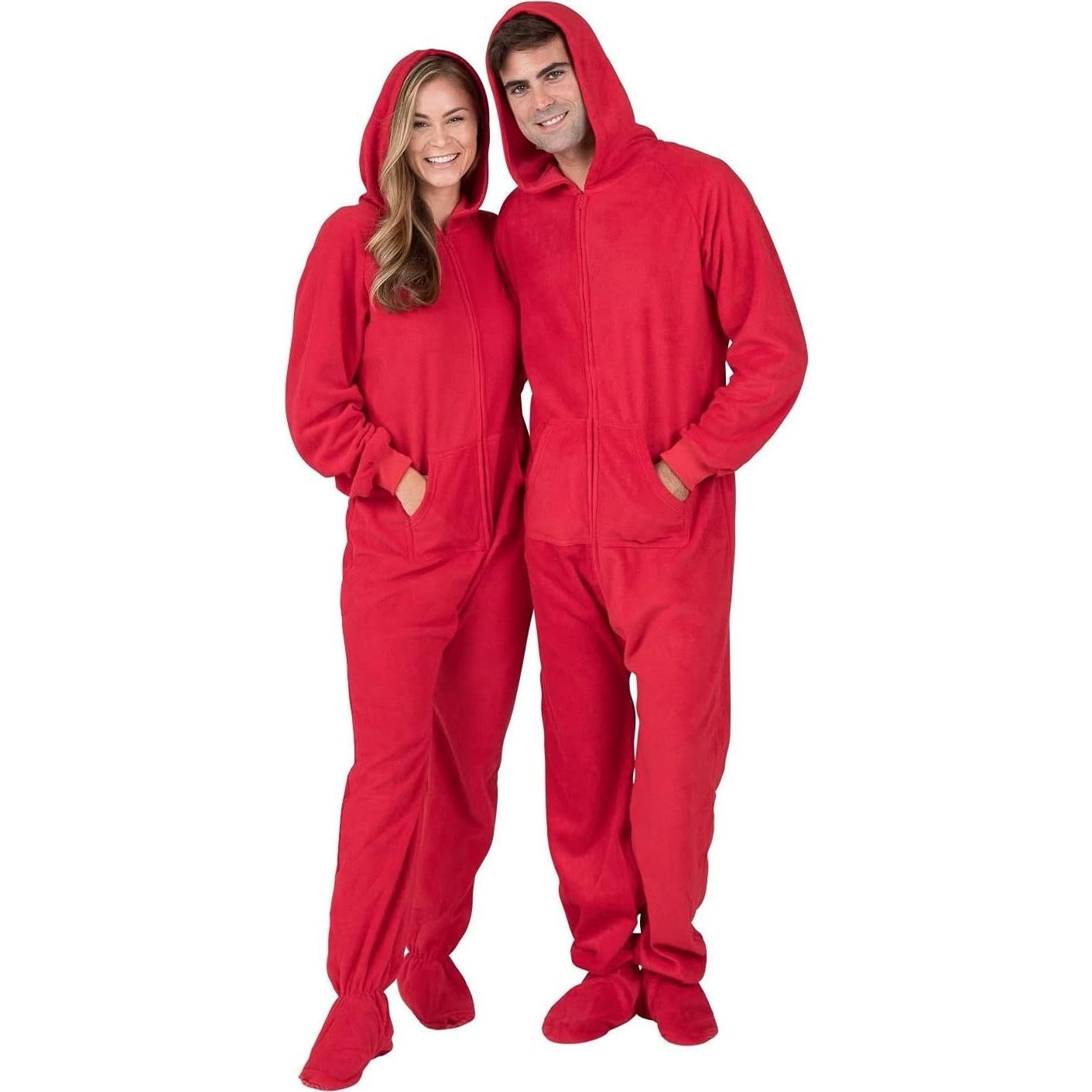 Pijamas con pies unisex Pijamas con pies FL-208-AH Rojo Chile