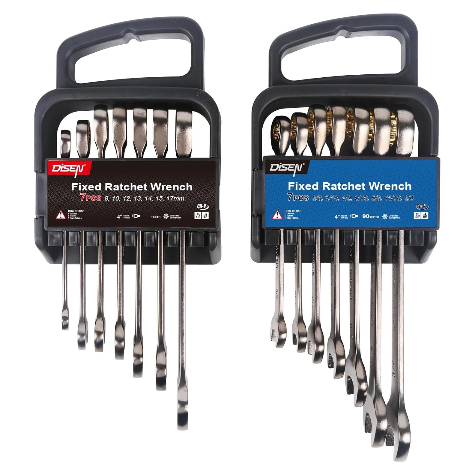 Juego de Llaves de Vaso 14 Piezas DISEN 90 Dientes Métrico