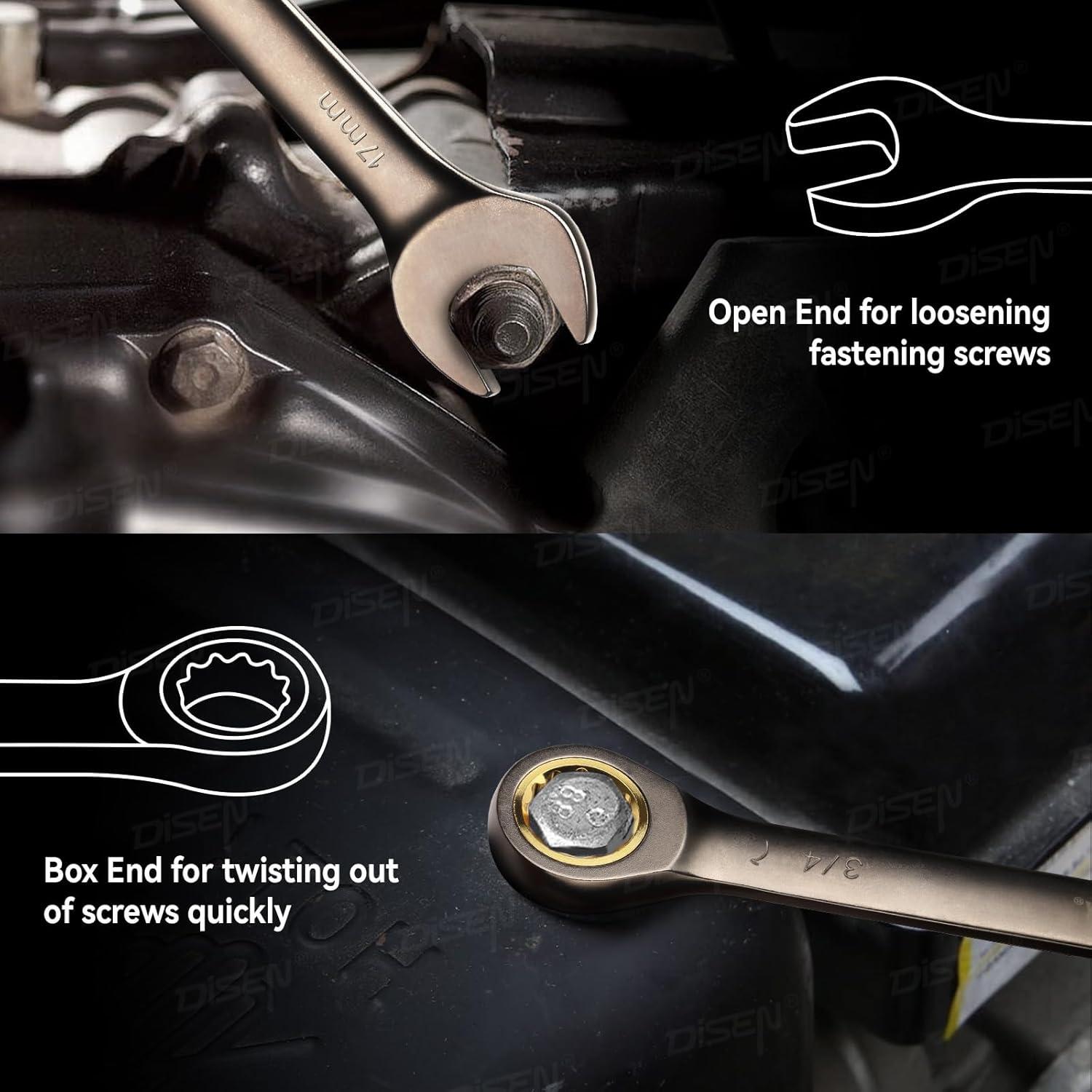 Juego de Llaves de Vaso 14 Piezas DISEN 90 Dientes Métrico