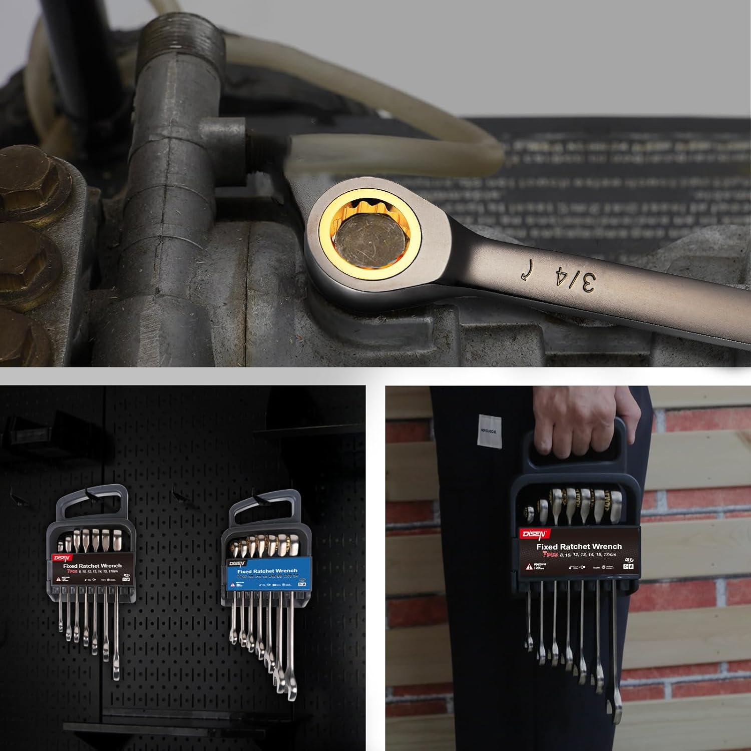 Juego de Llaves de Vaso 14 Piezas DISEN 90 Dientes Métrico