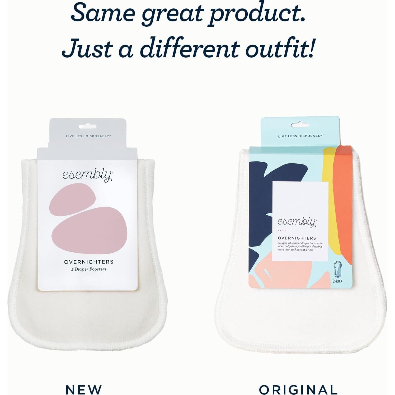 Inserciones Esembly Overnighters para pañales de tela - 2 unidades